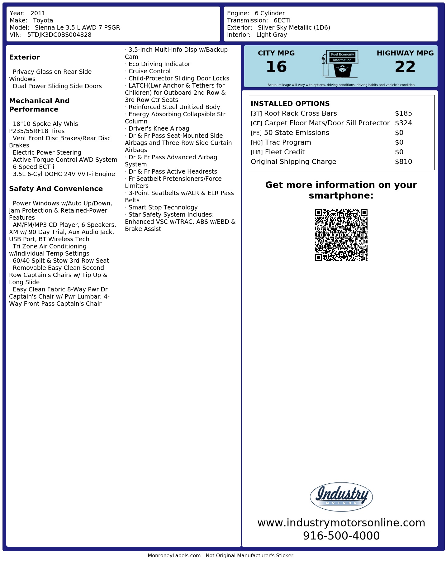 Monroney Label