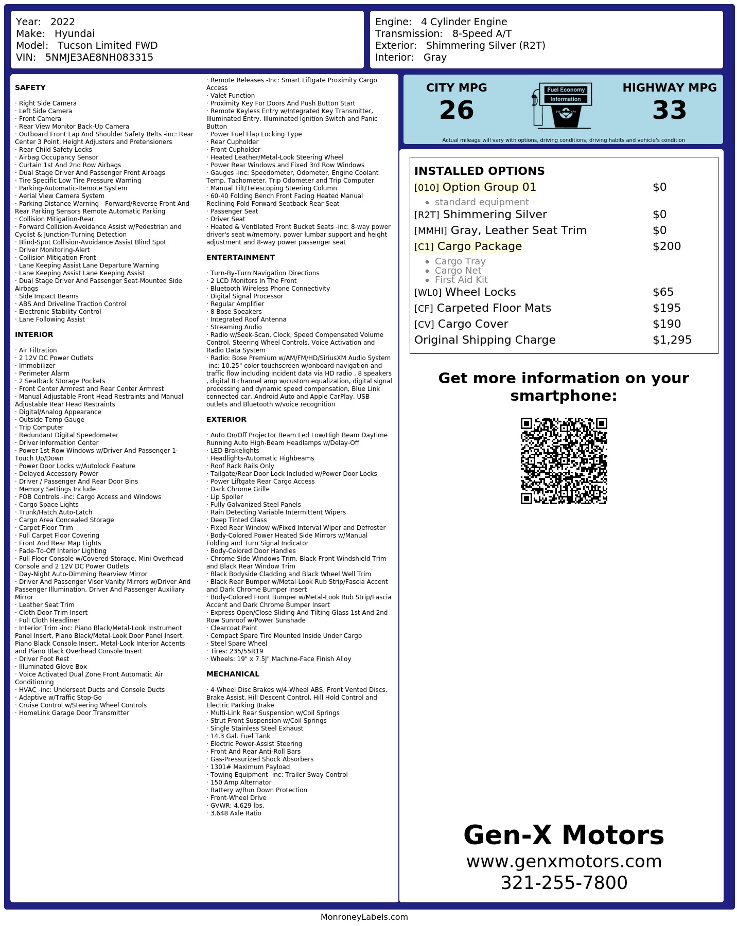 Monroney Label