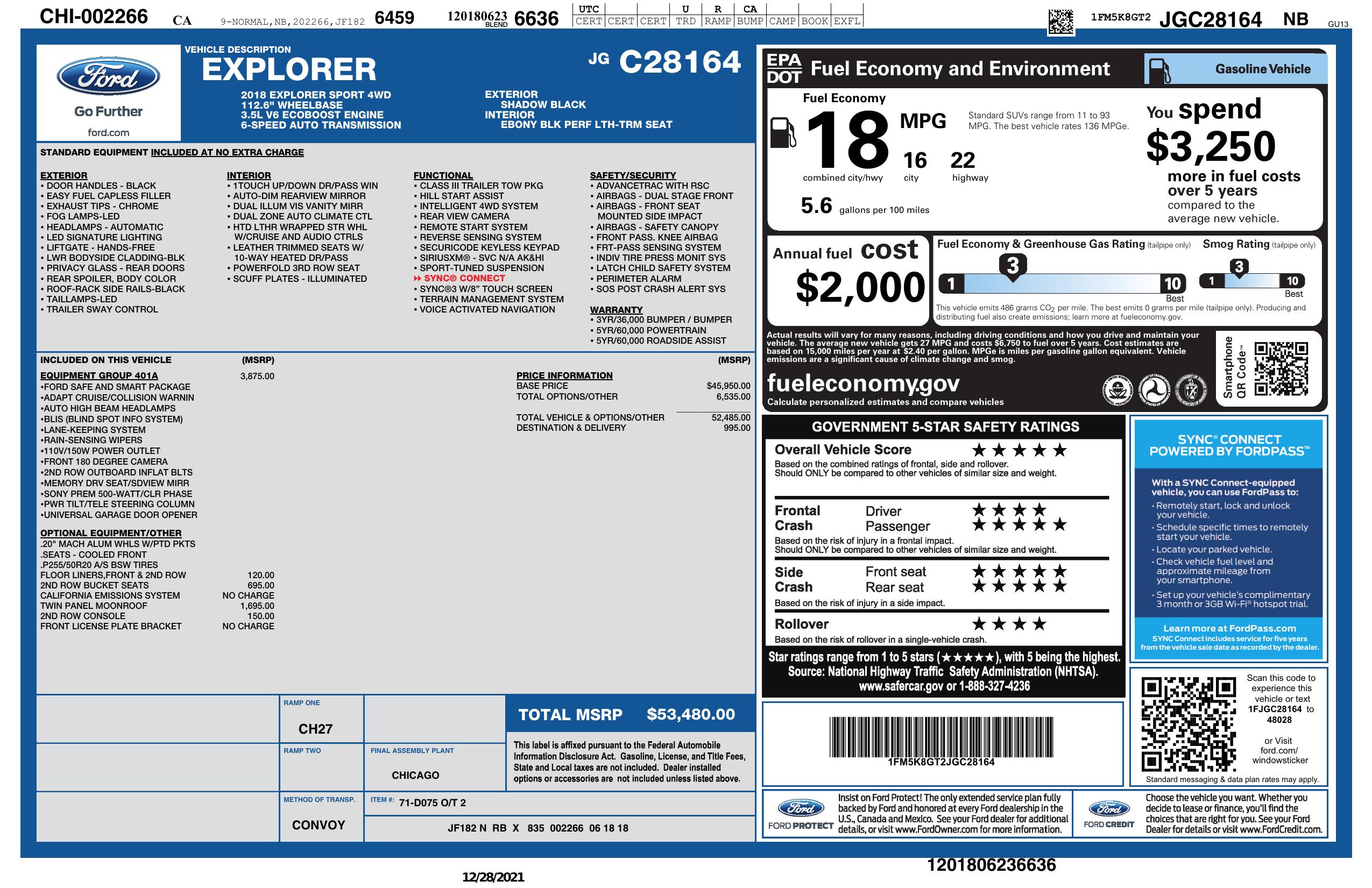 Monroney Label