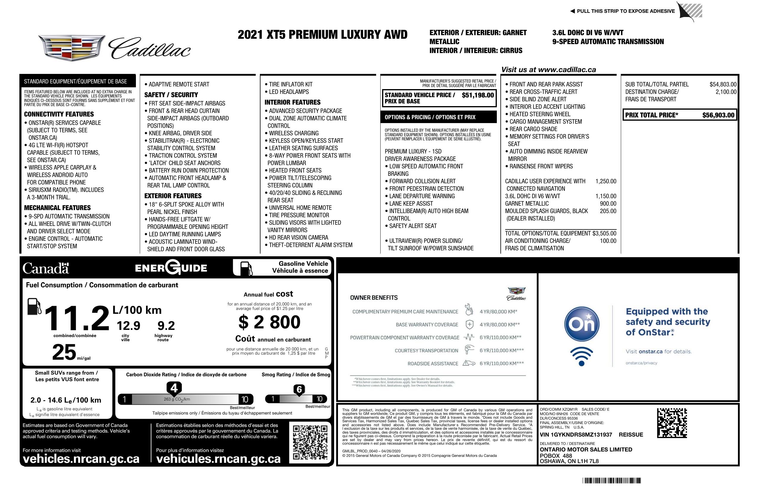 Monroney Label