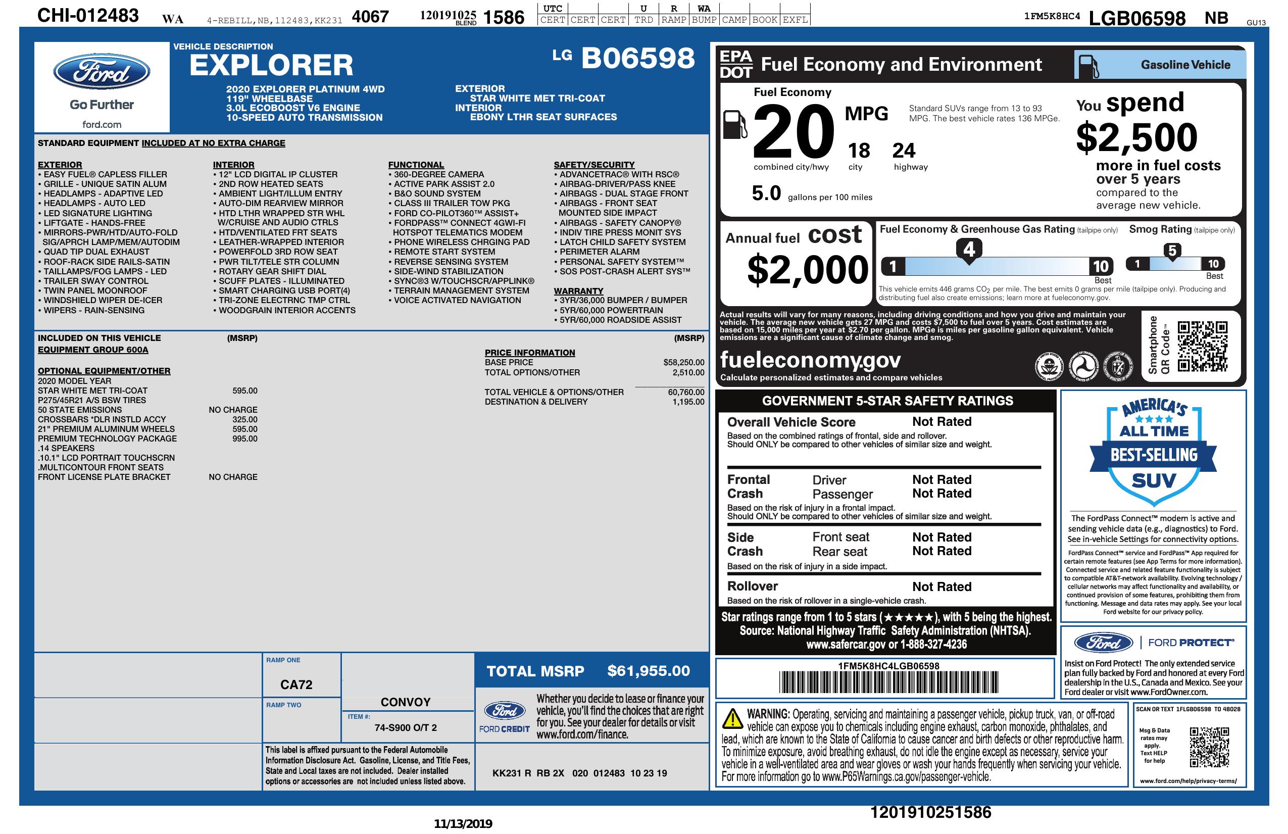Monroney Label
