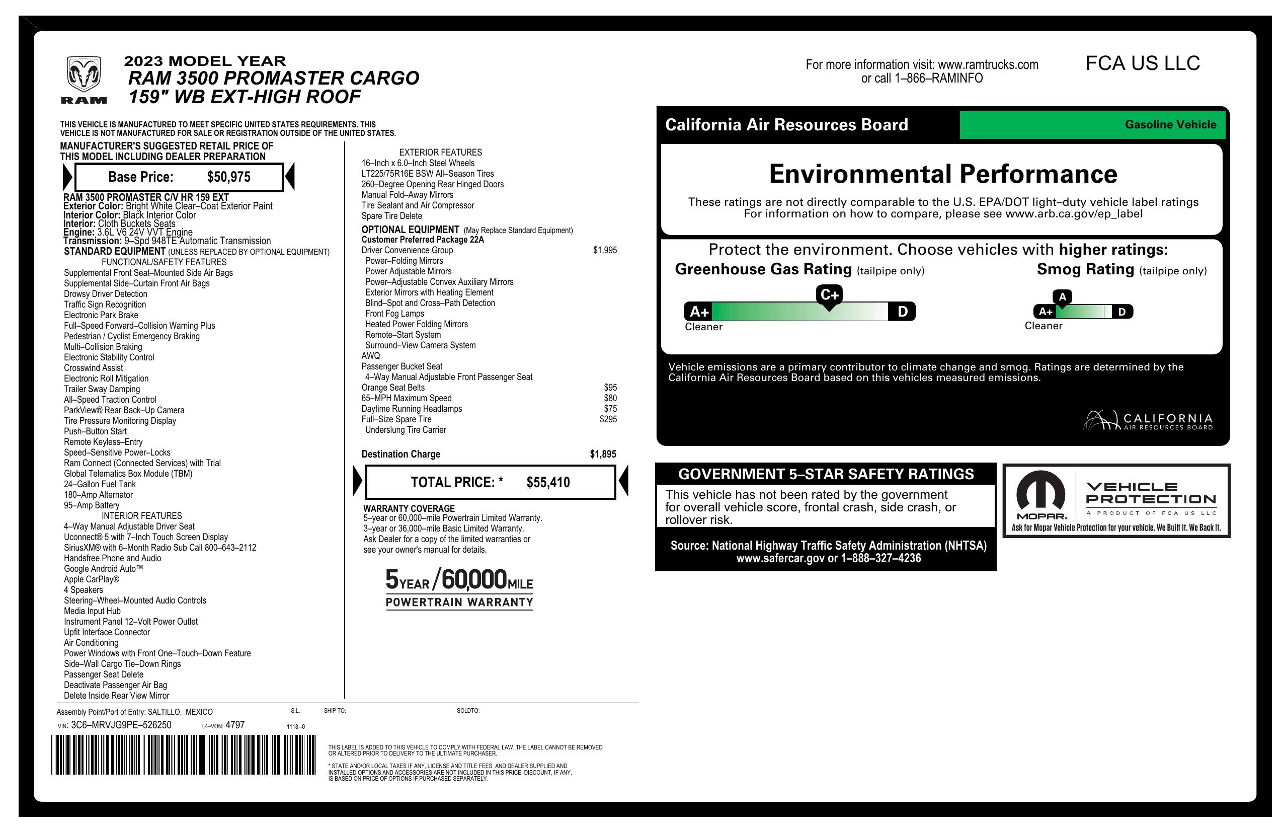 Monroney Label