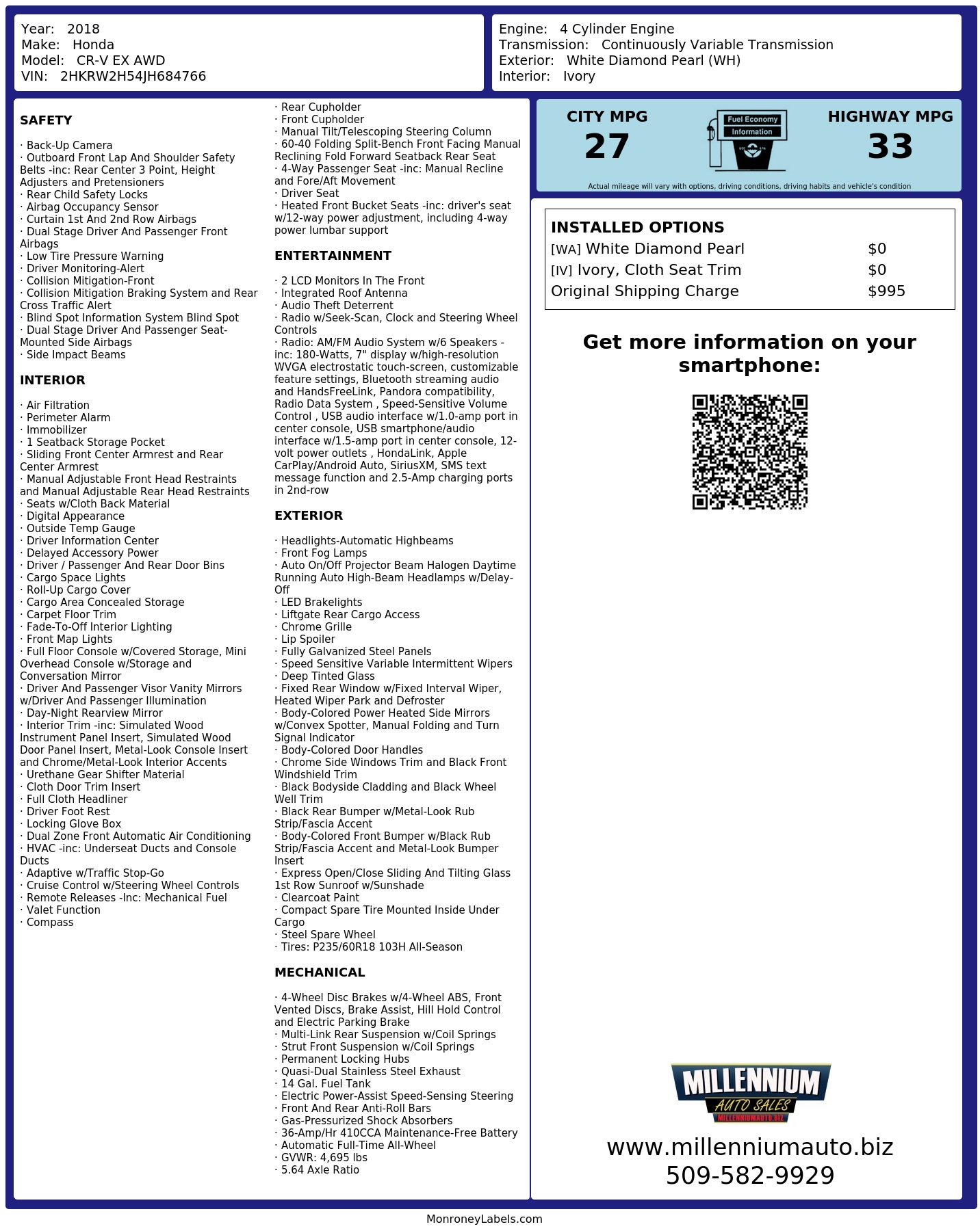 Monroney Label