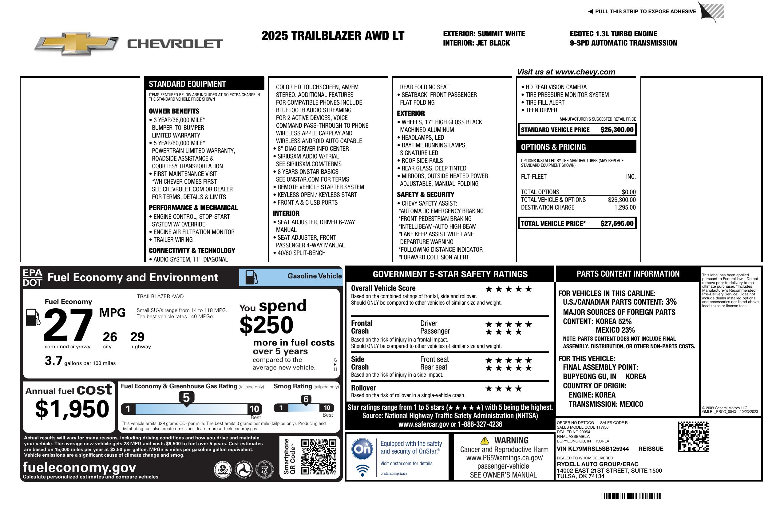Monroney Label