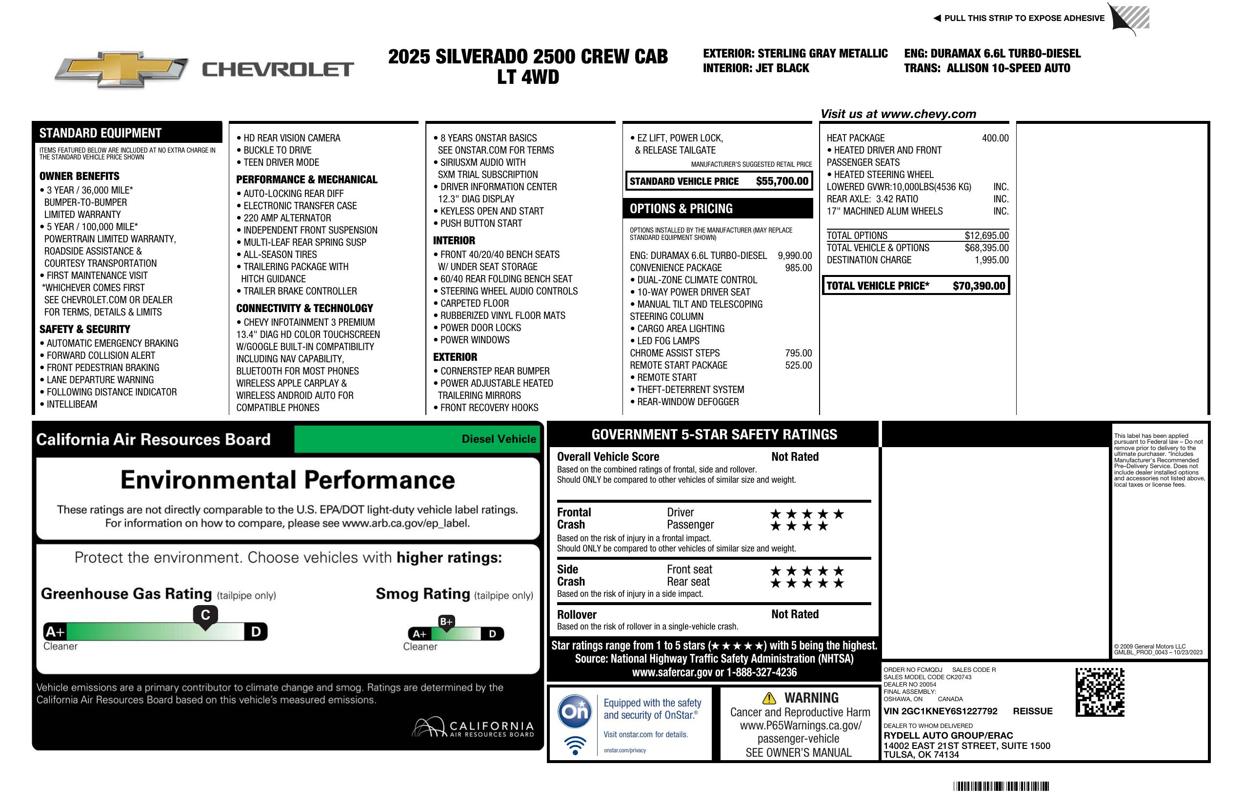 Monroney Label