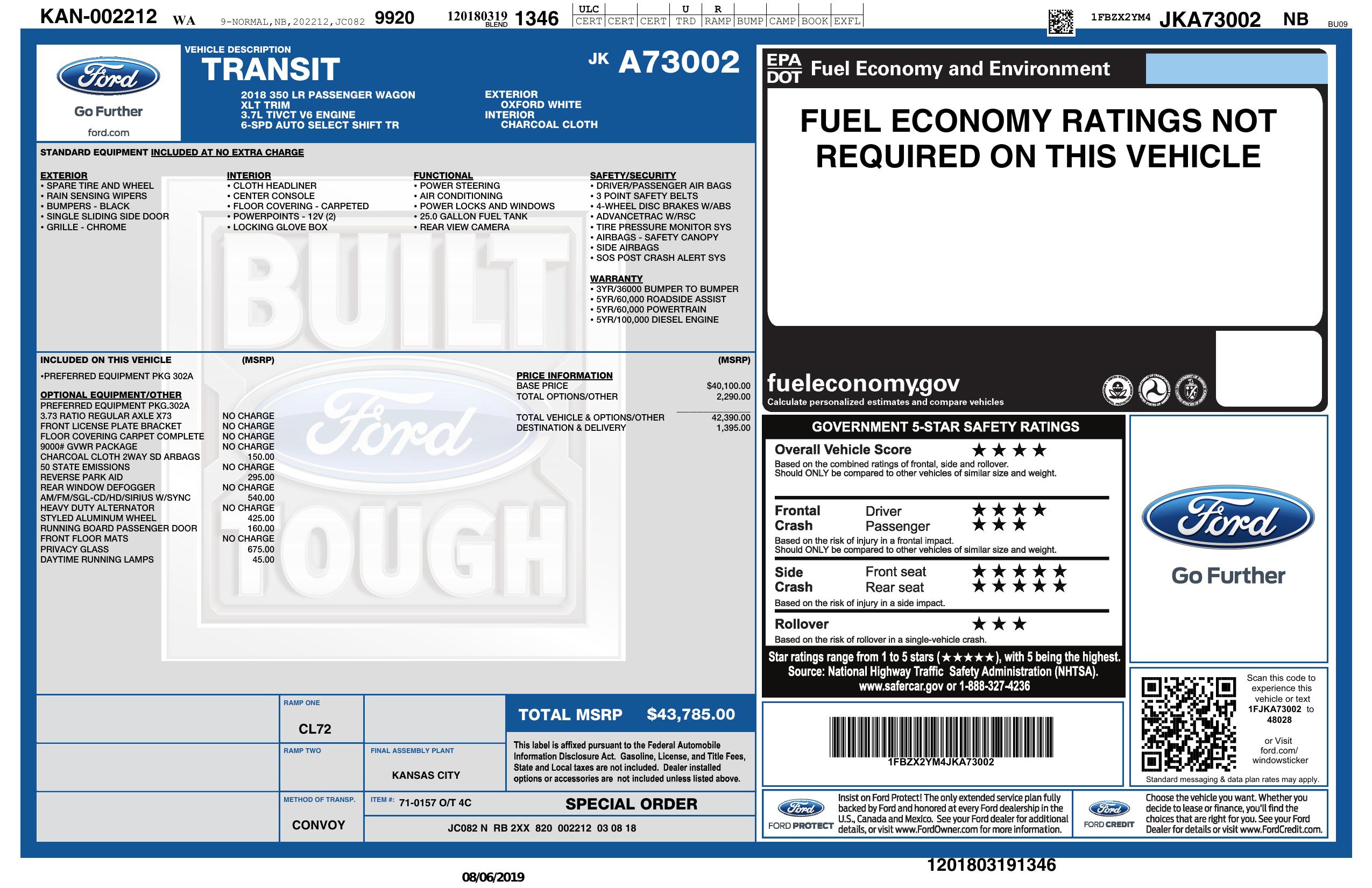 Monroney Label
