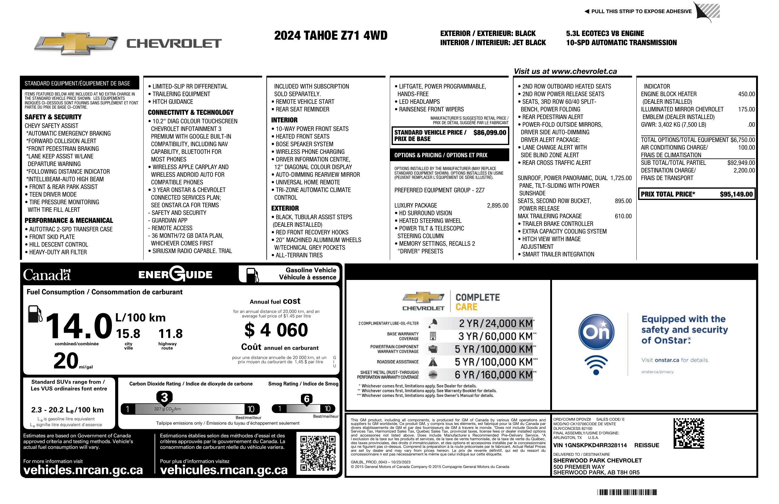 Monroney Label