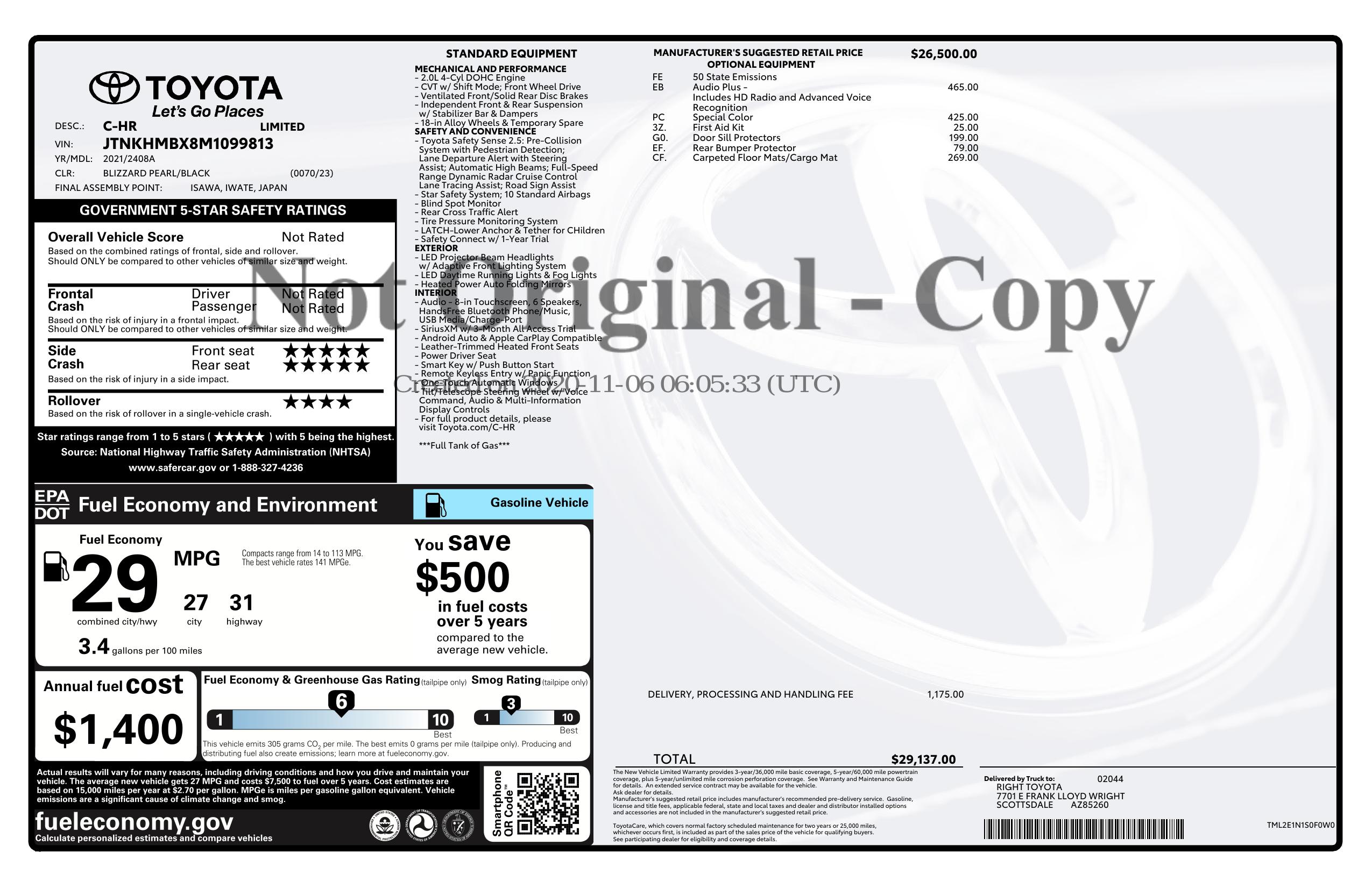 Monroney Label