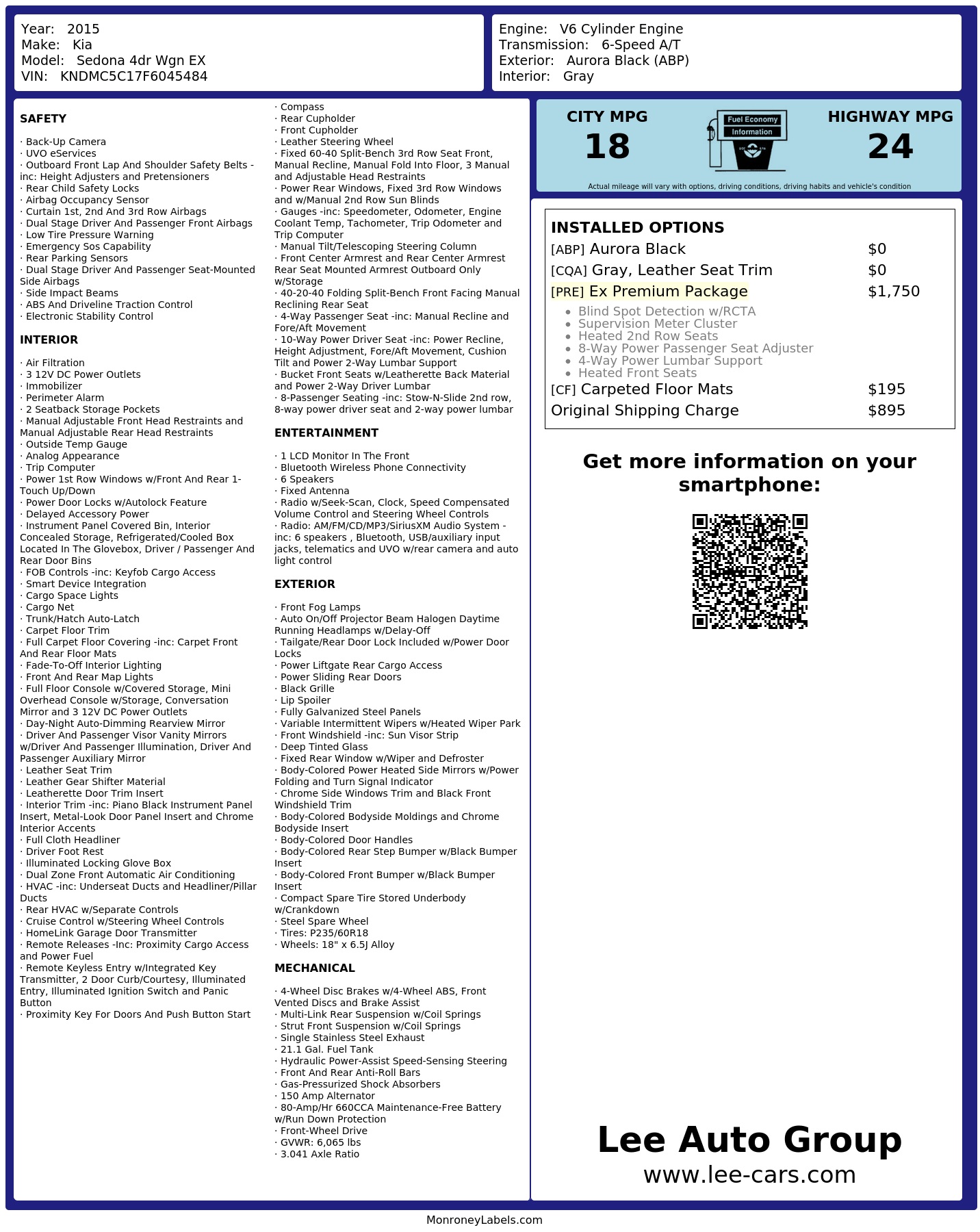 Monroney Label
