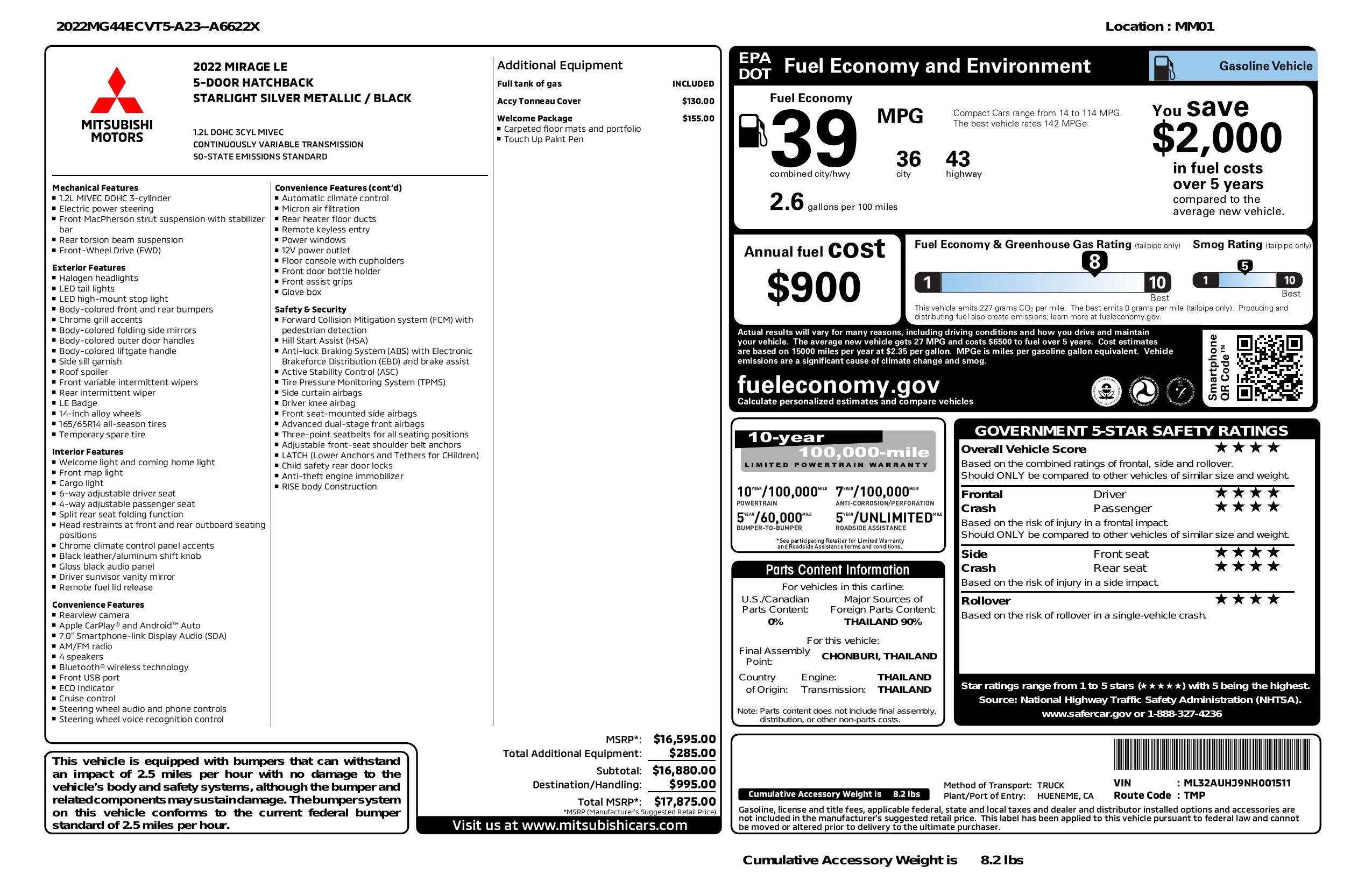 Monroney Label