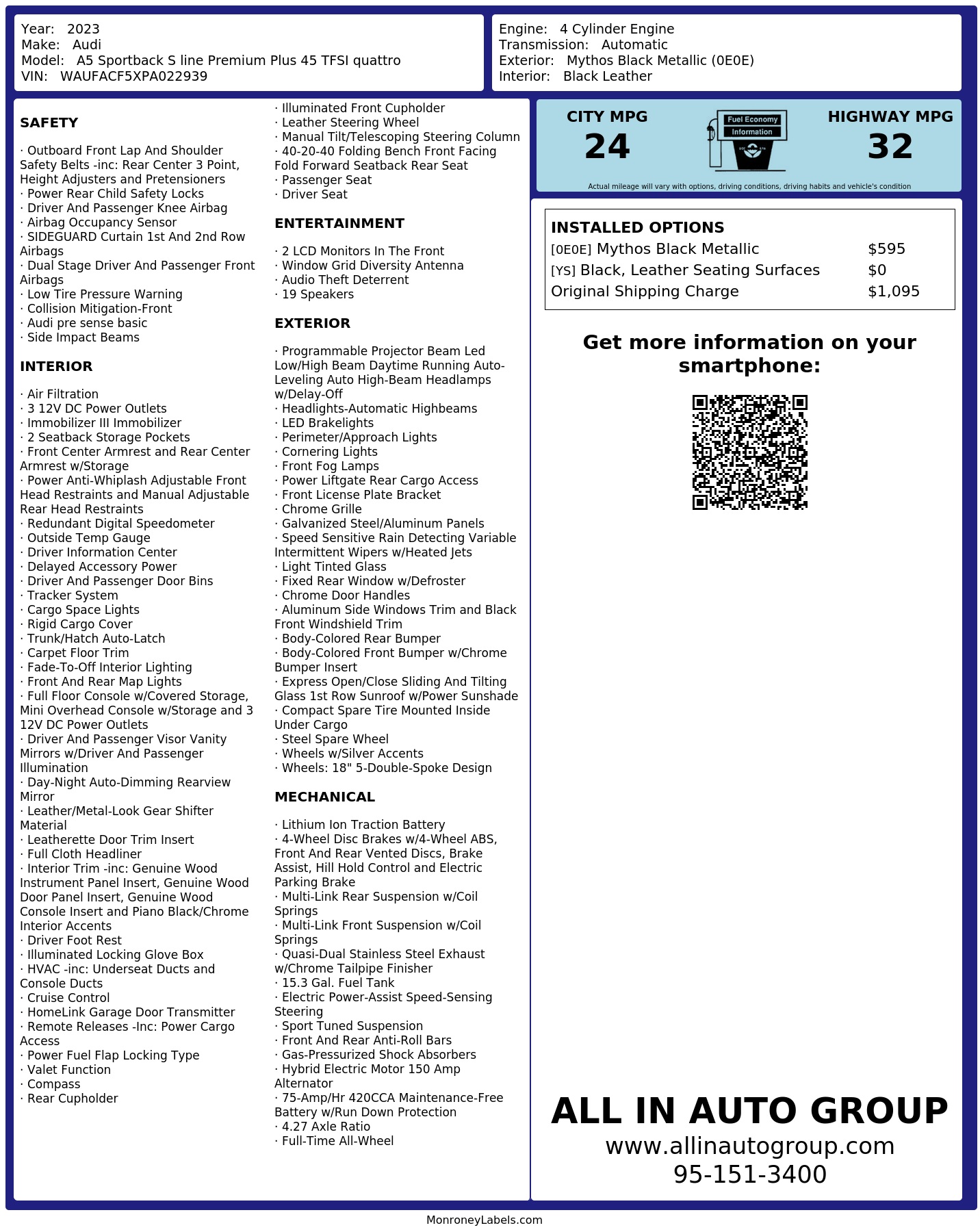 Monroney Label