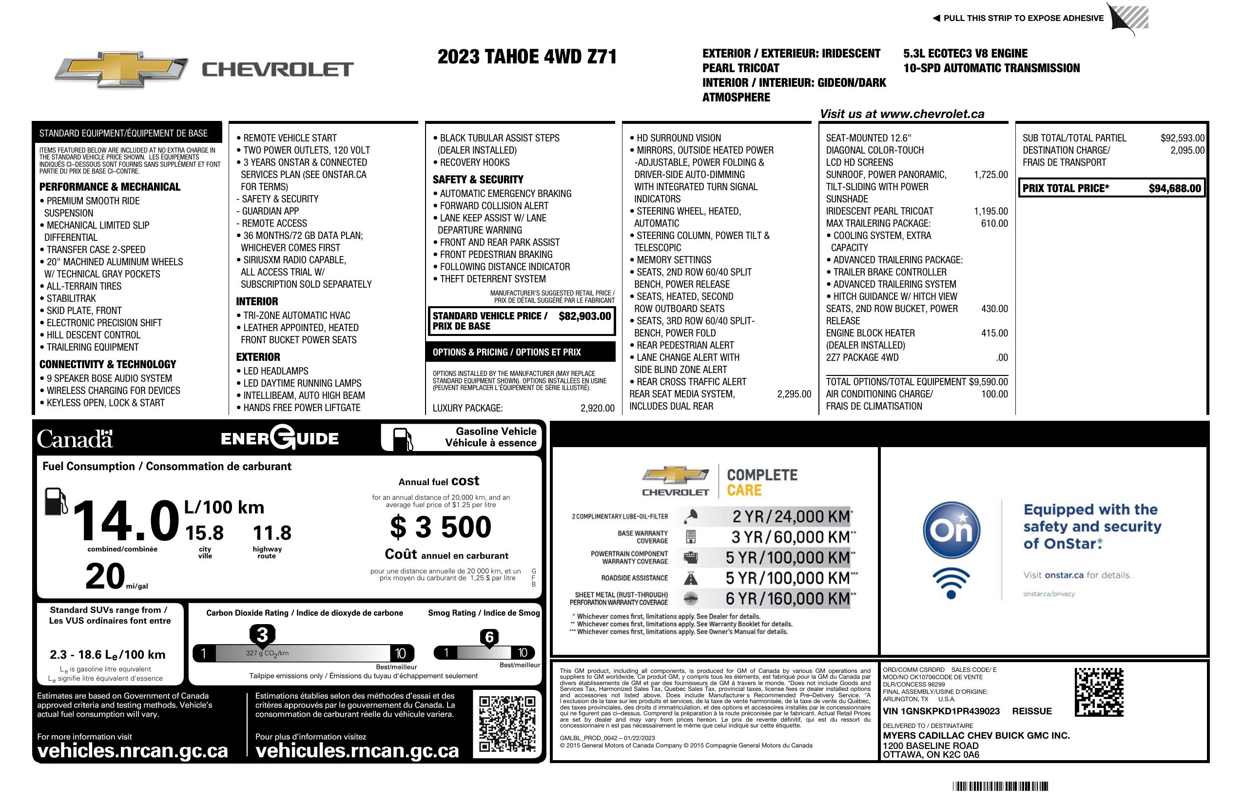 Monroney Label