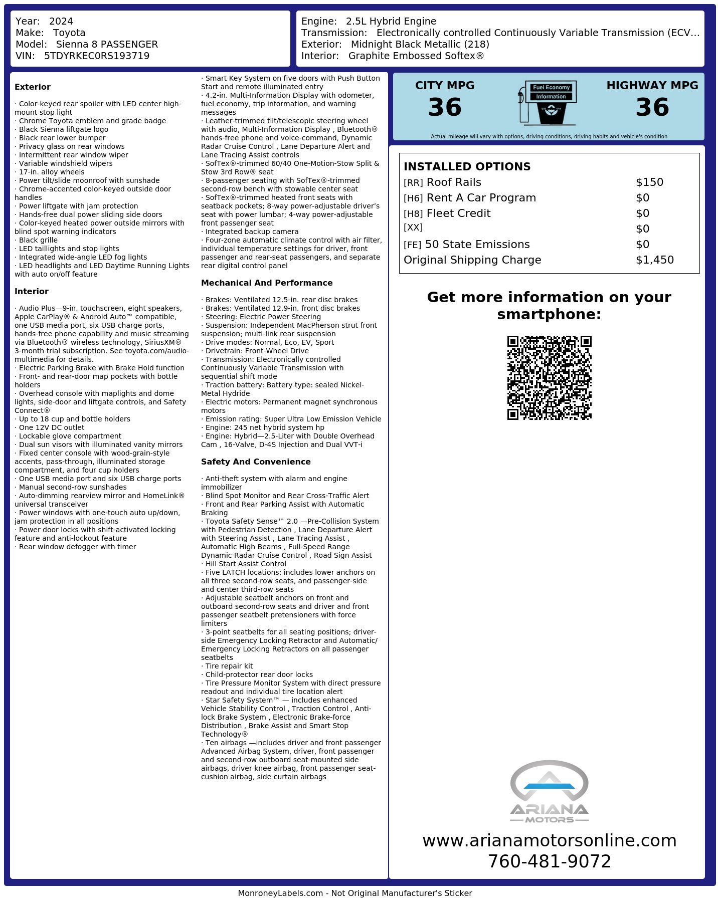 Monroney Label