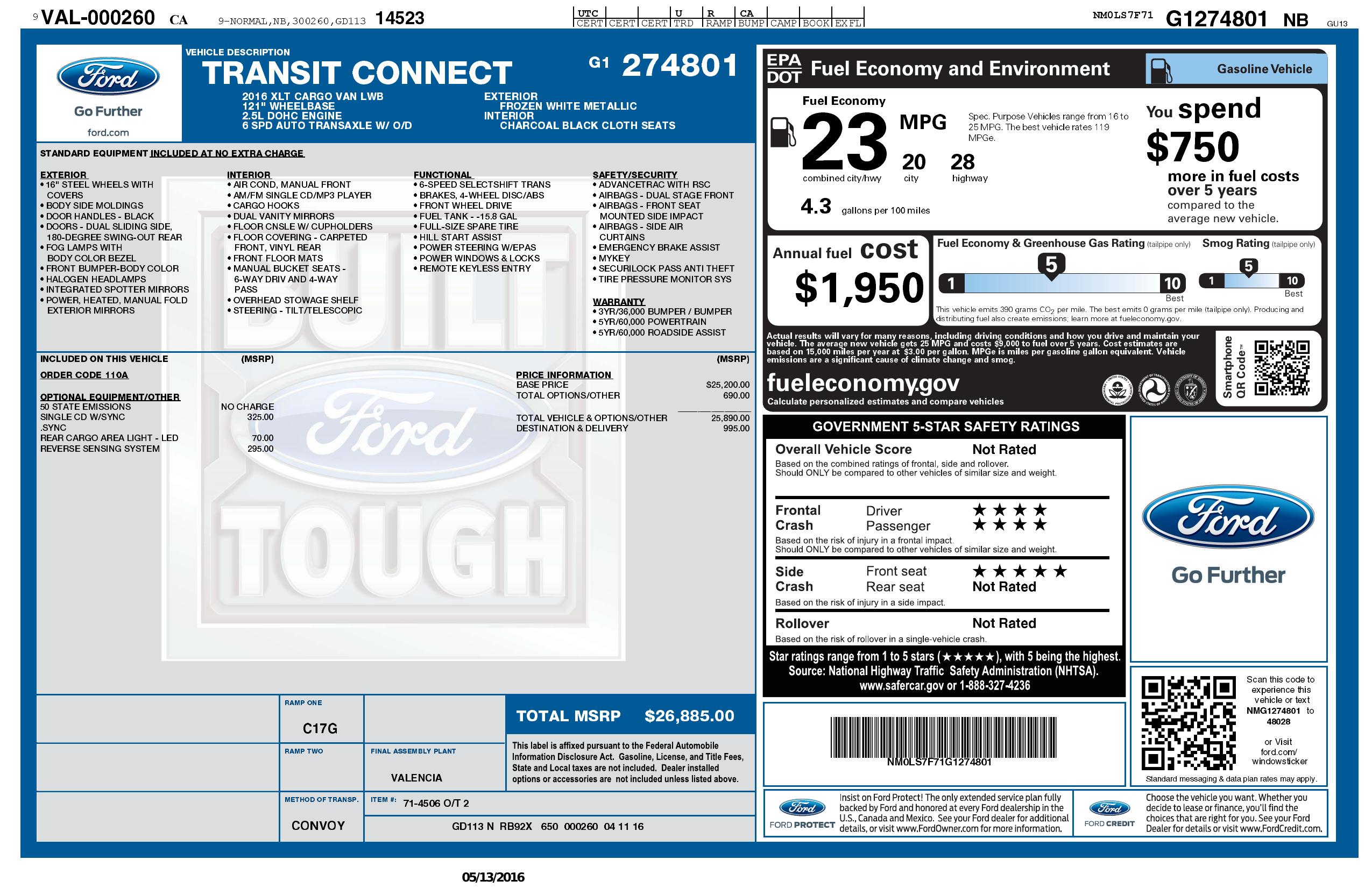 Monroney Label