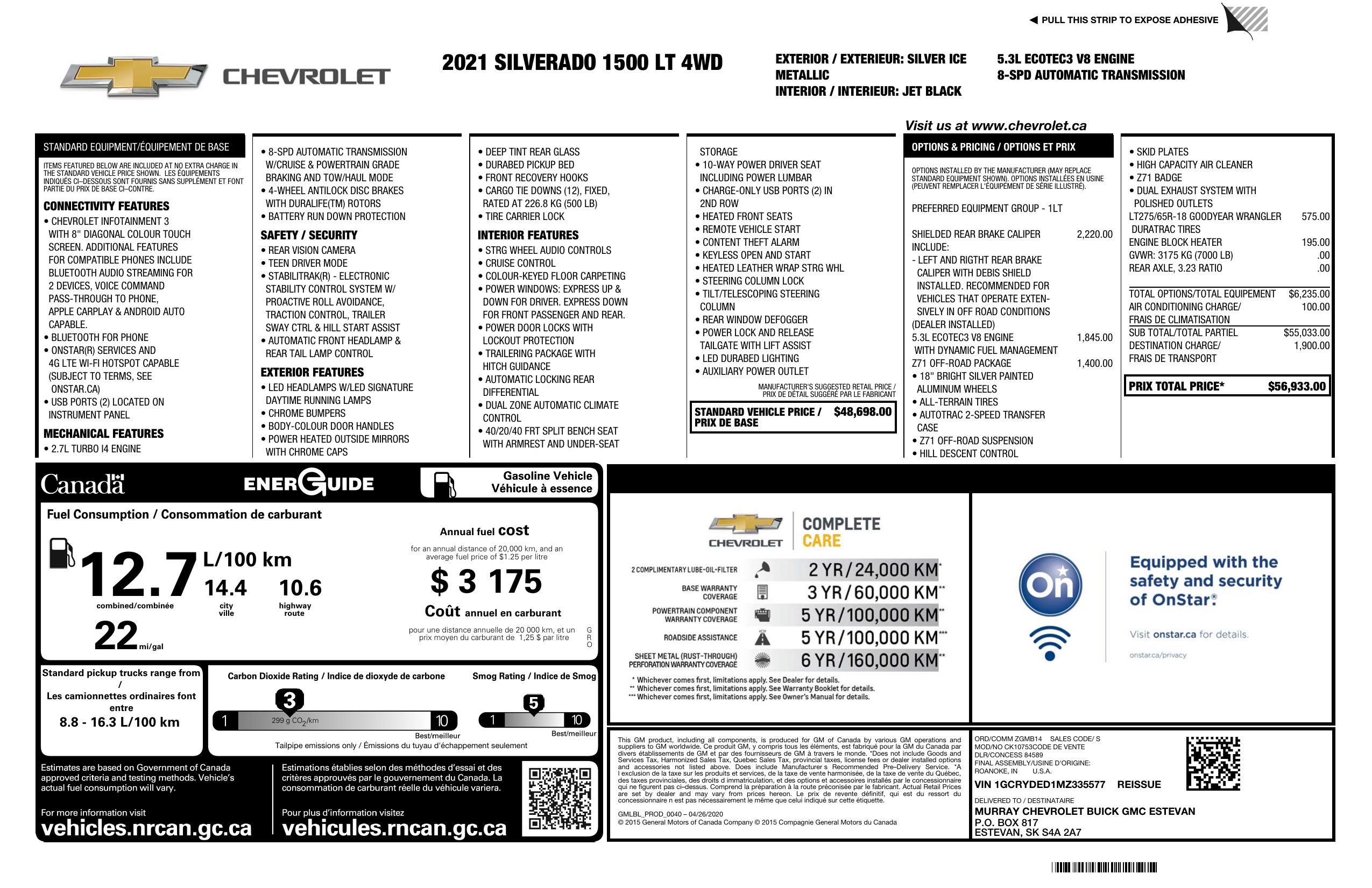 Monroney Label