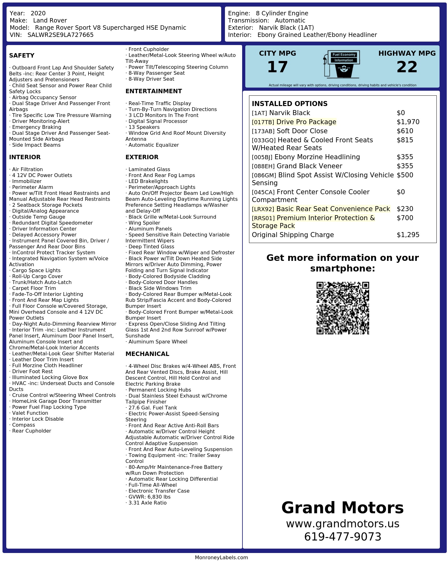 Monroney Label