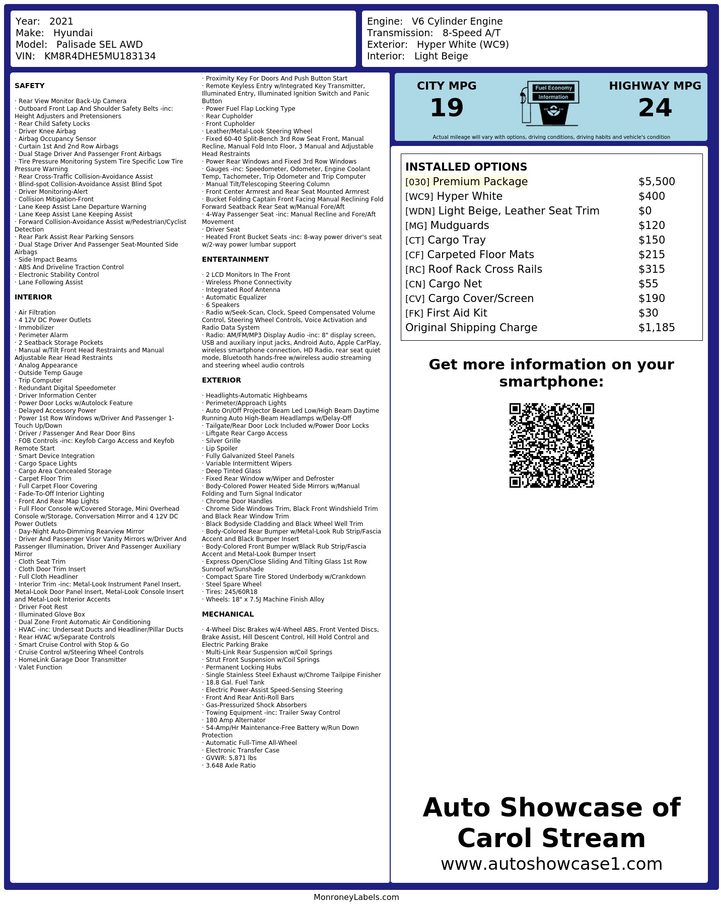 Monroney Label
