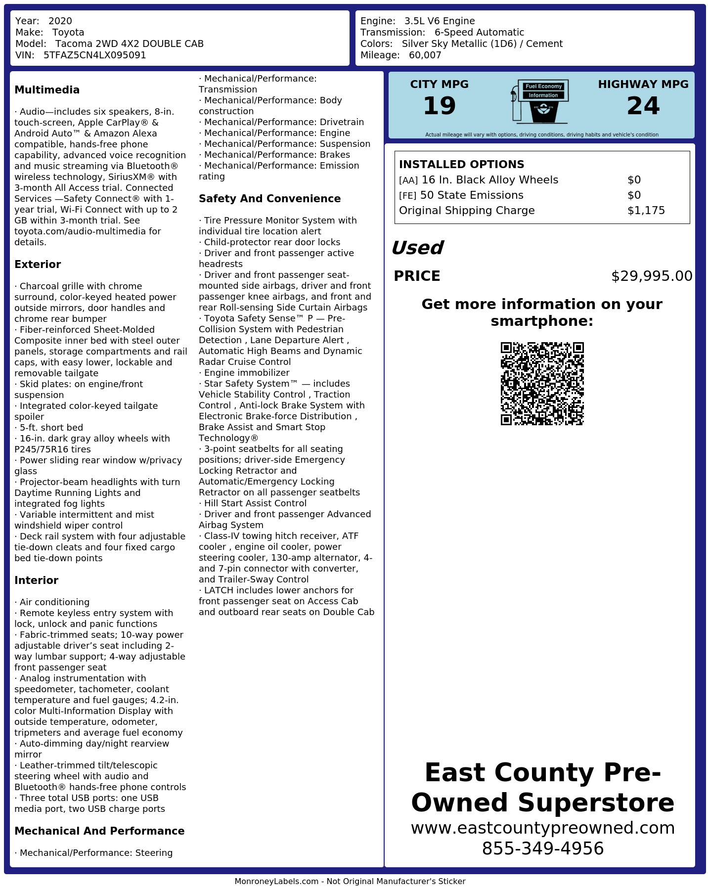 Monroney Label