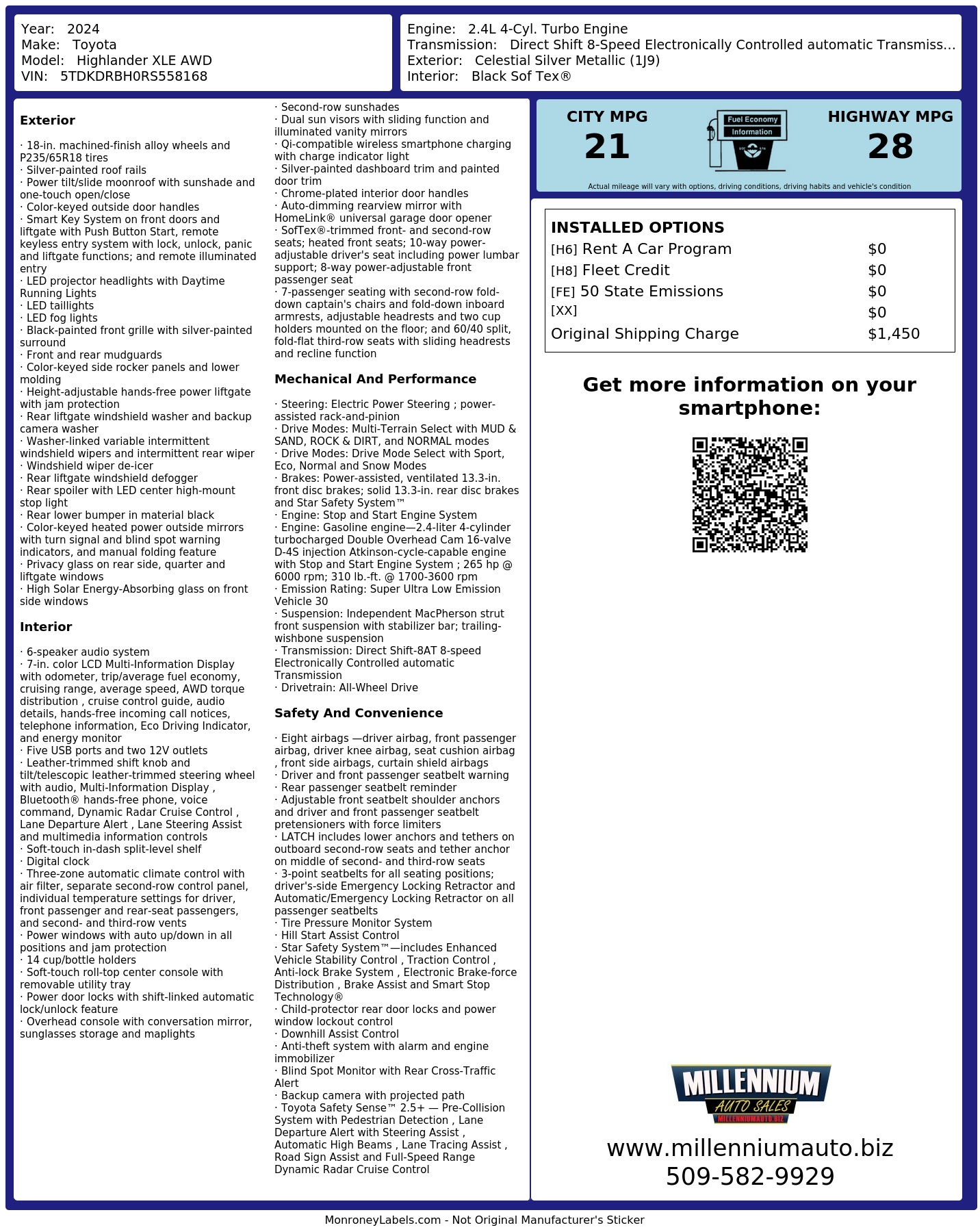 Monroney Label