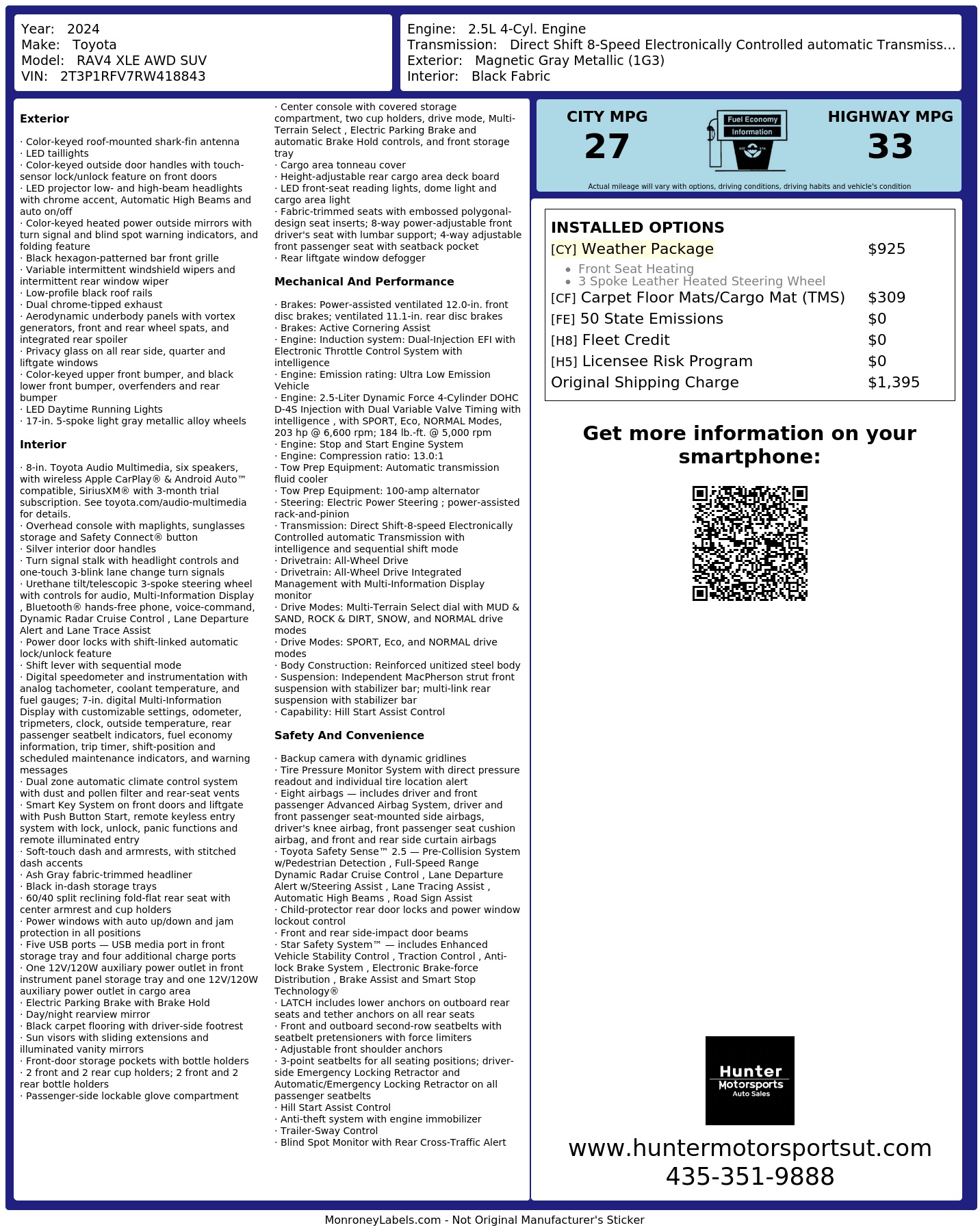 Monroney Label