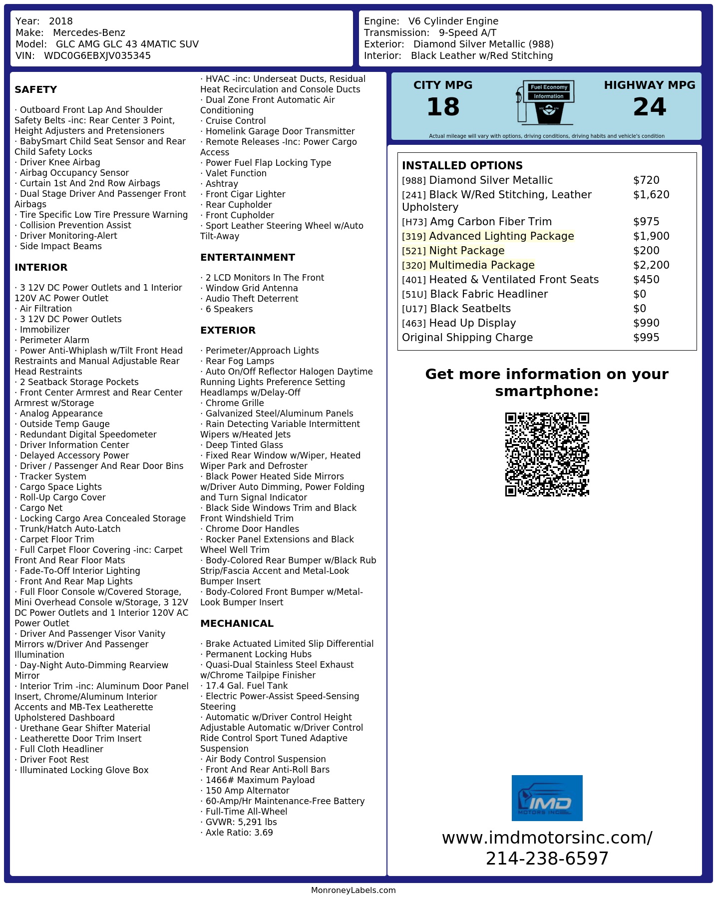 Monroney Label