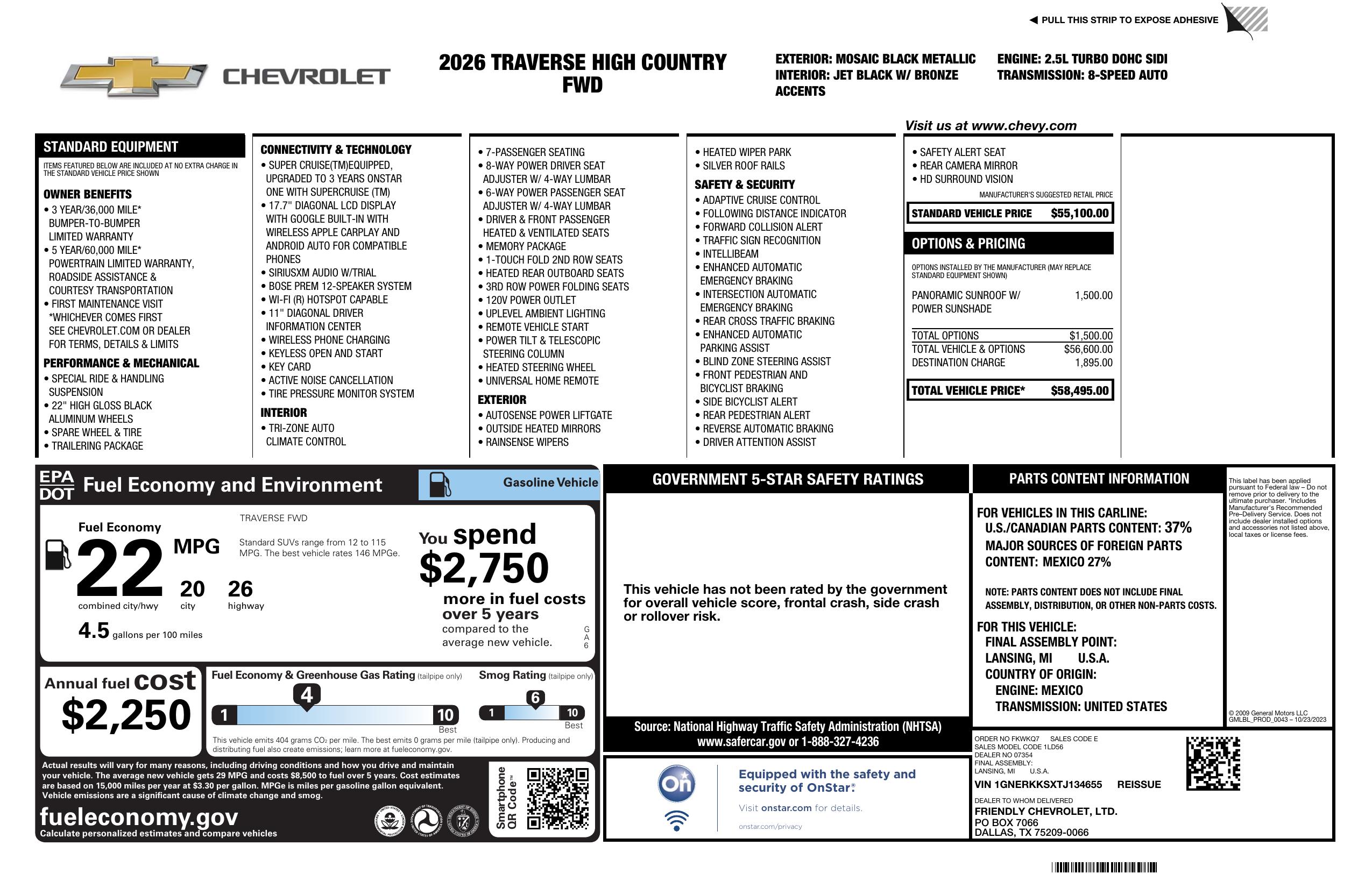 Monroney Label