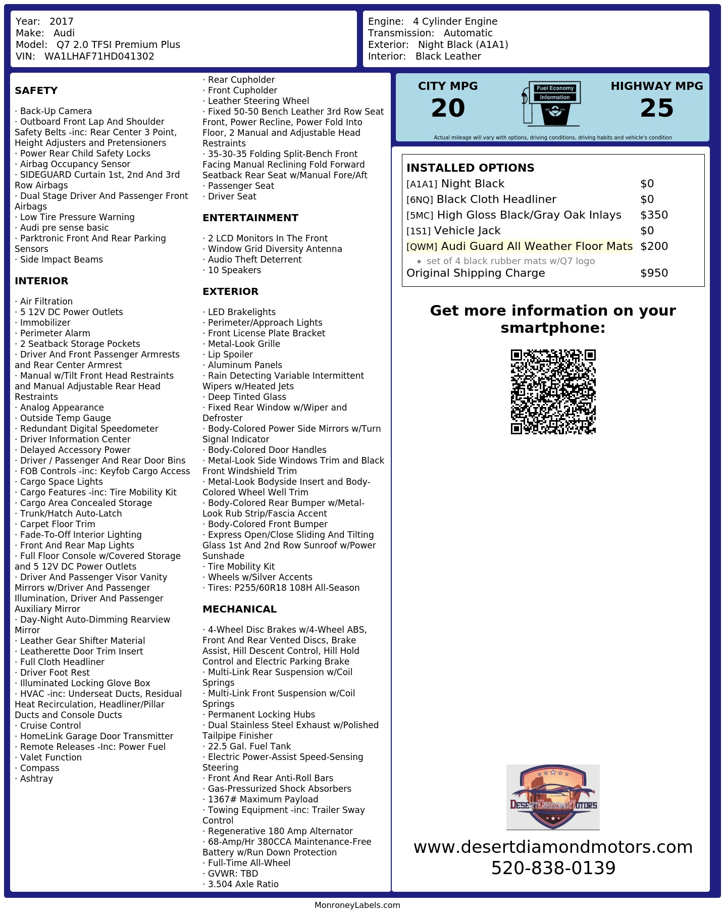 Monroney Label