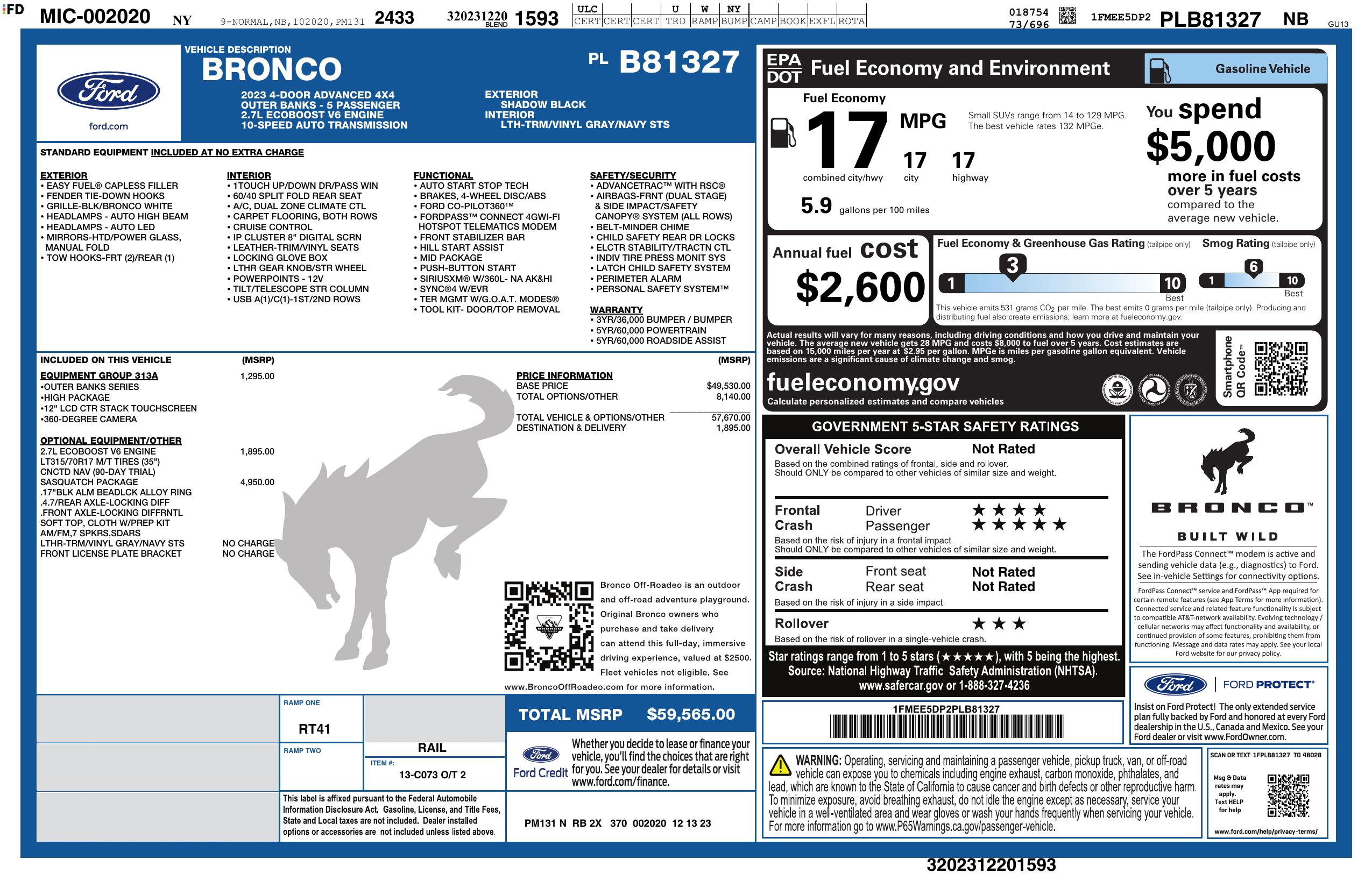 Monroney Label