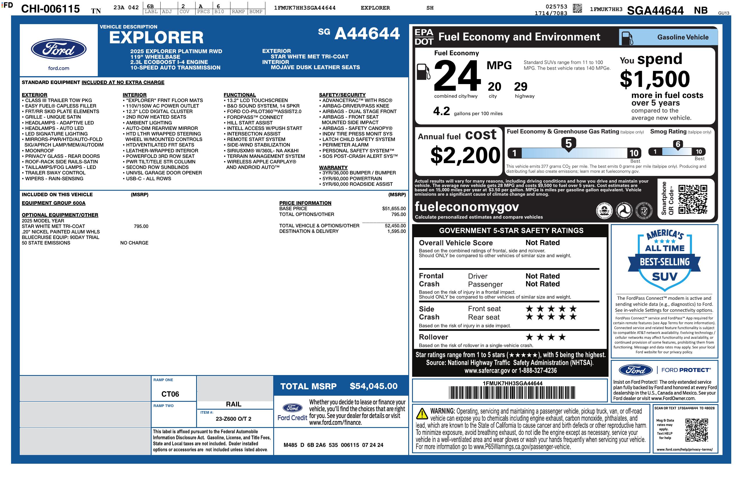 Monroney Label