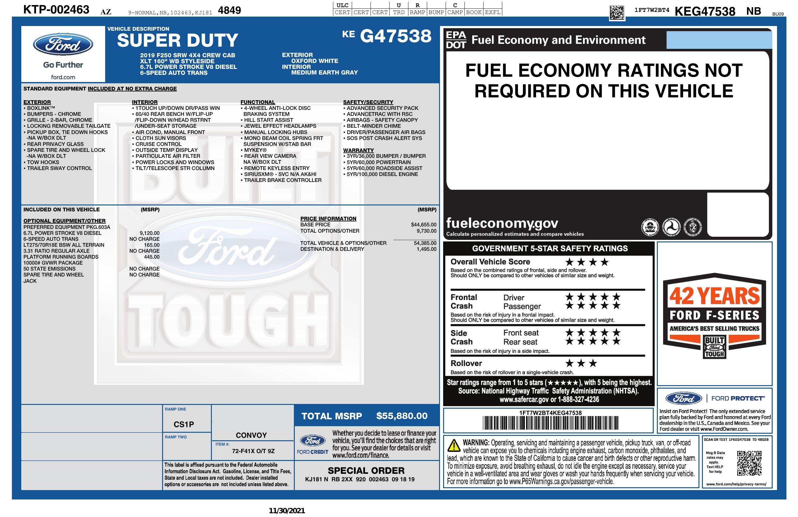Monroney Label