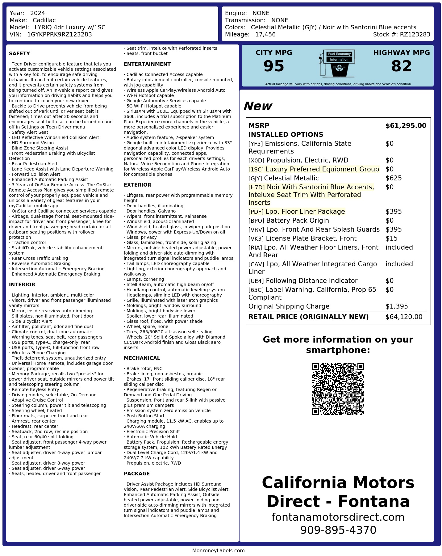 Monroney Label