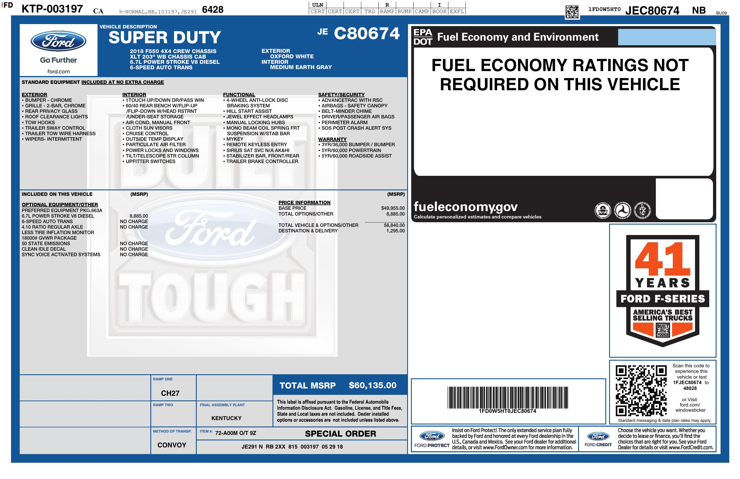 Monroney Label