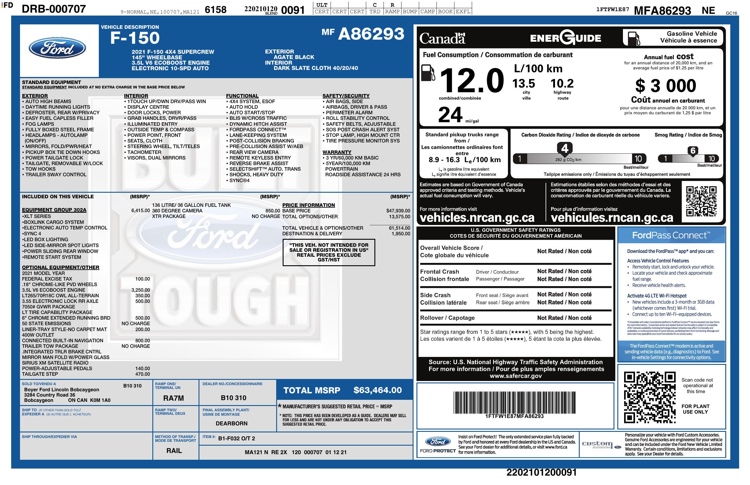 Monroney Label
