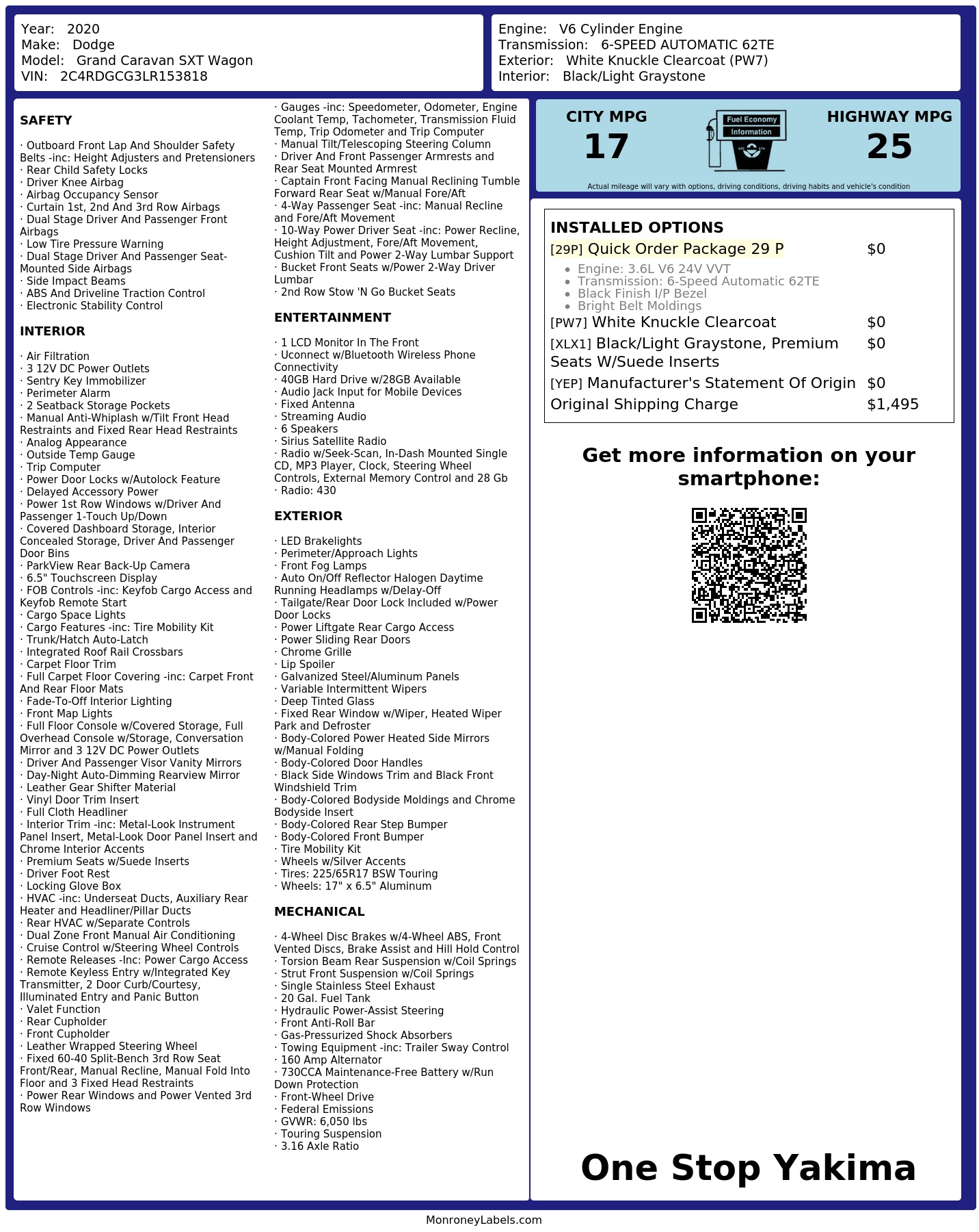 Monroney Label