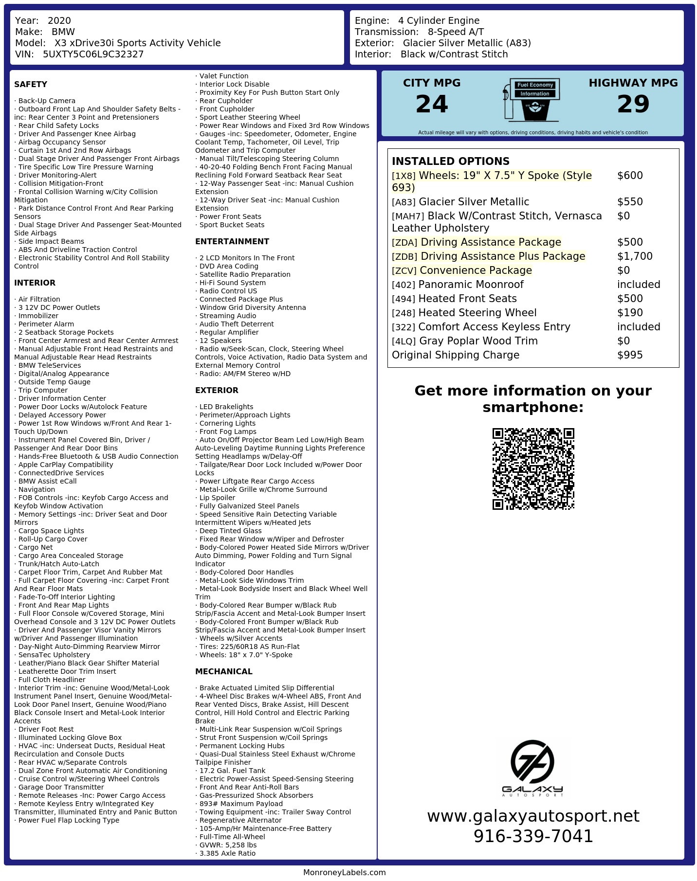 Monroney Label