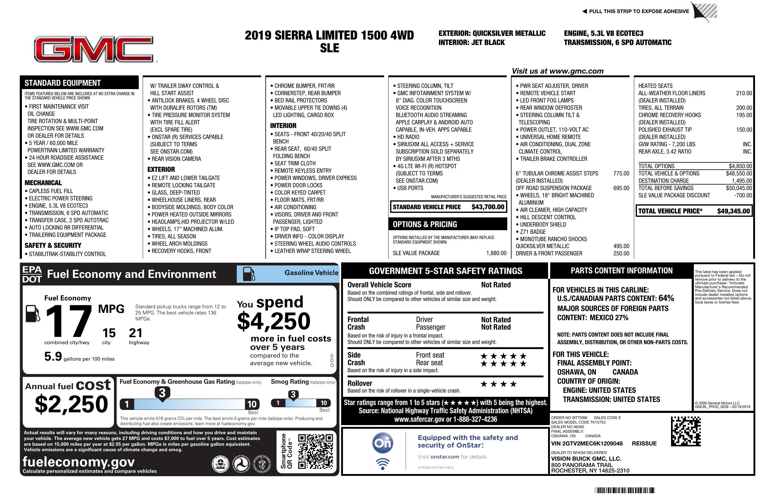 Monroney Label