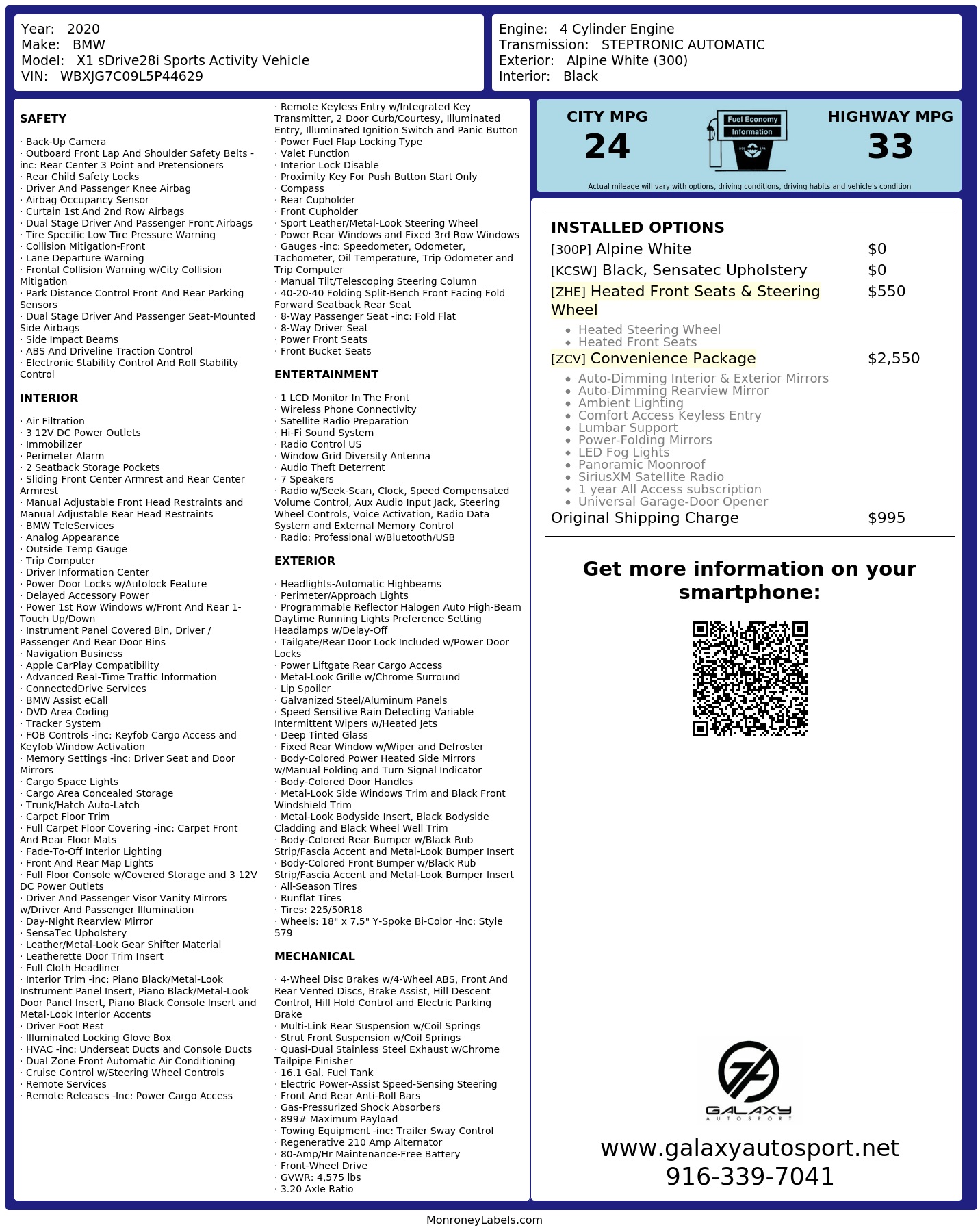 Monroney Label
