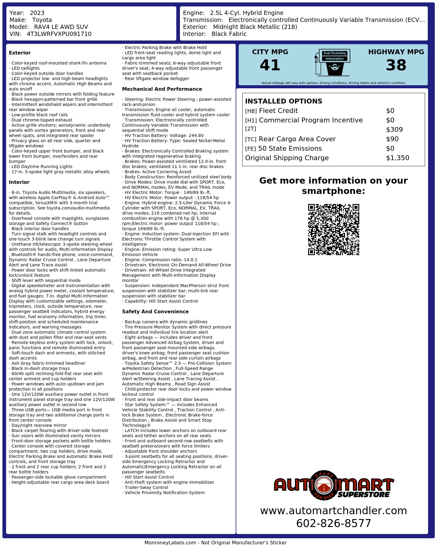 Monroney Label