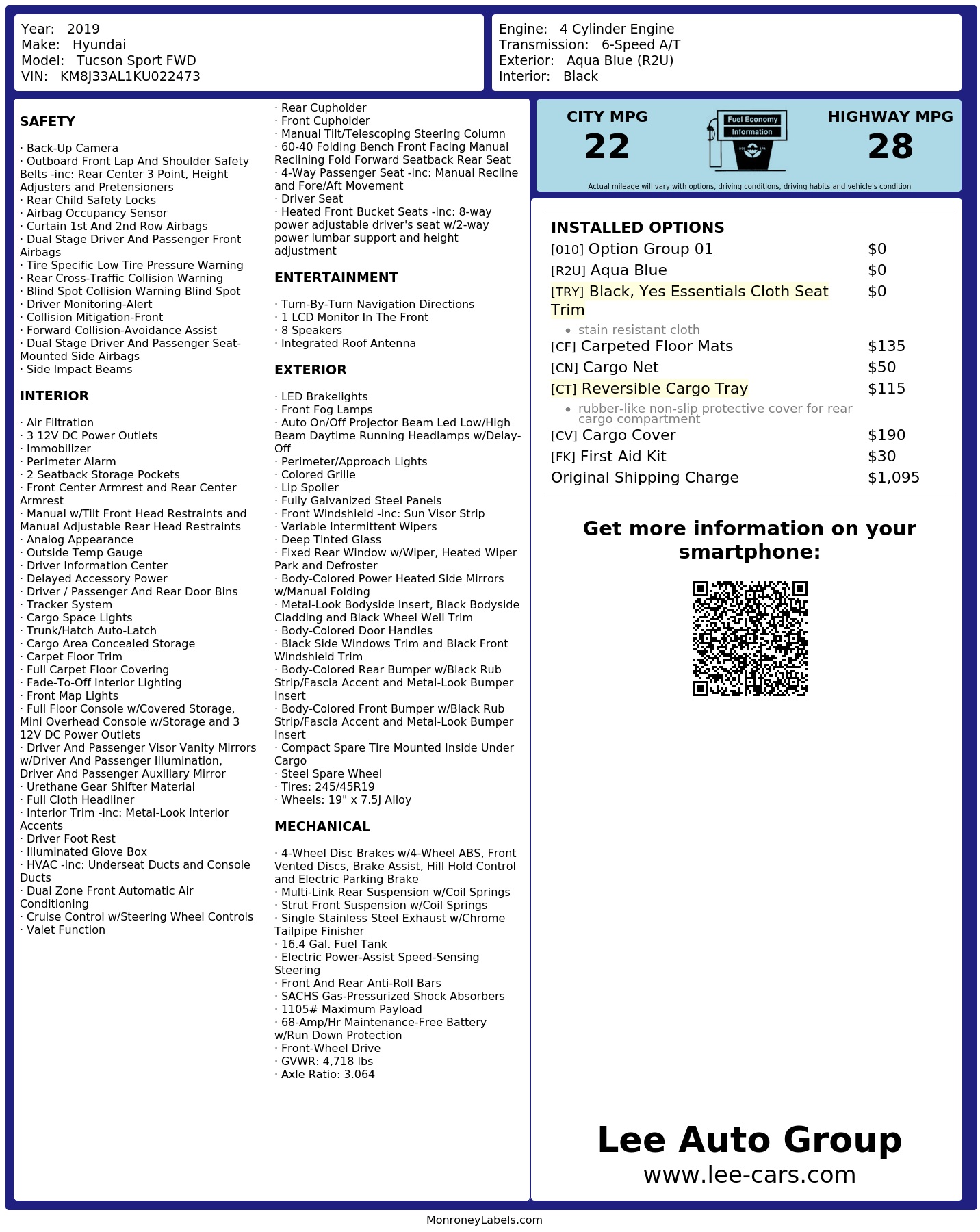 Monroney Label