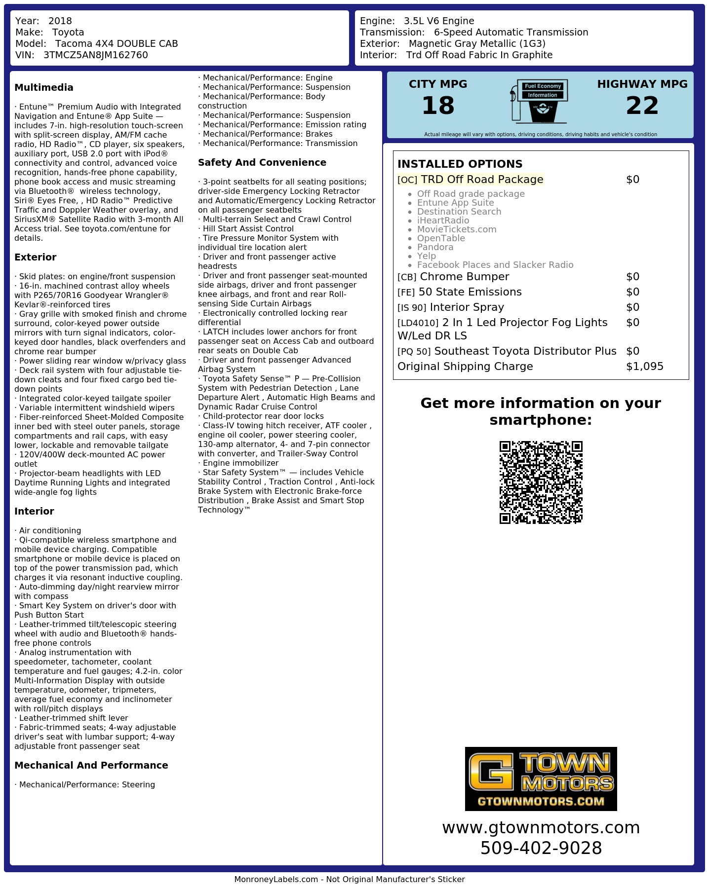 Monroney Label