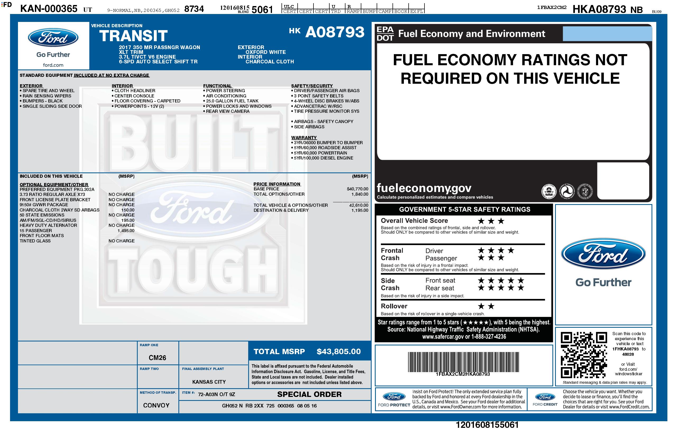 Monroney Label