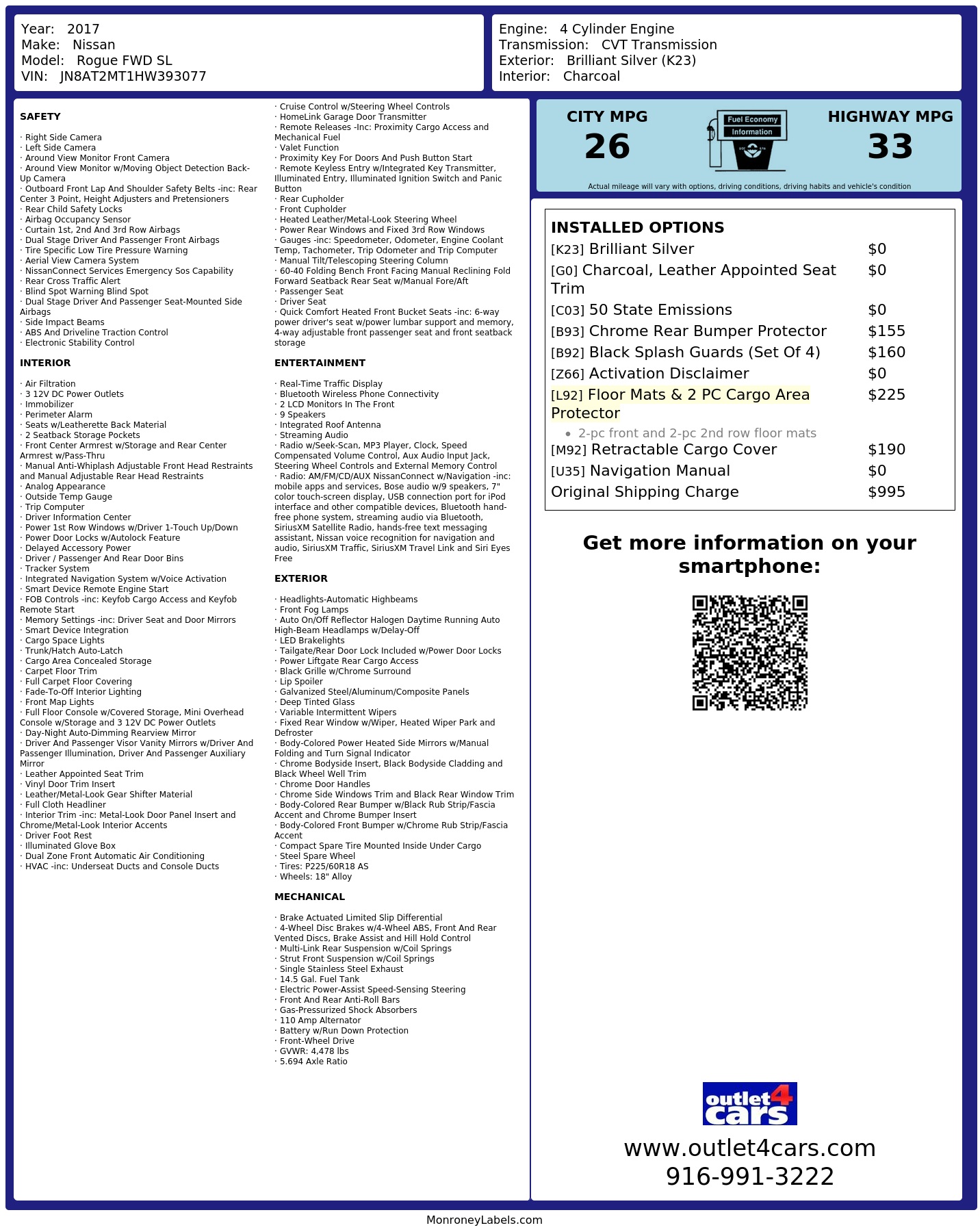 Monroney Label