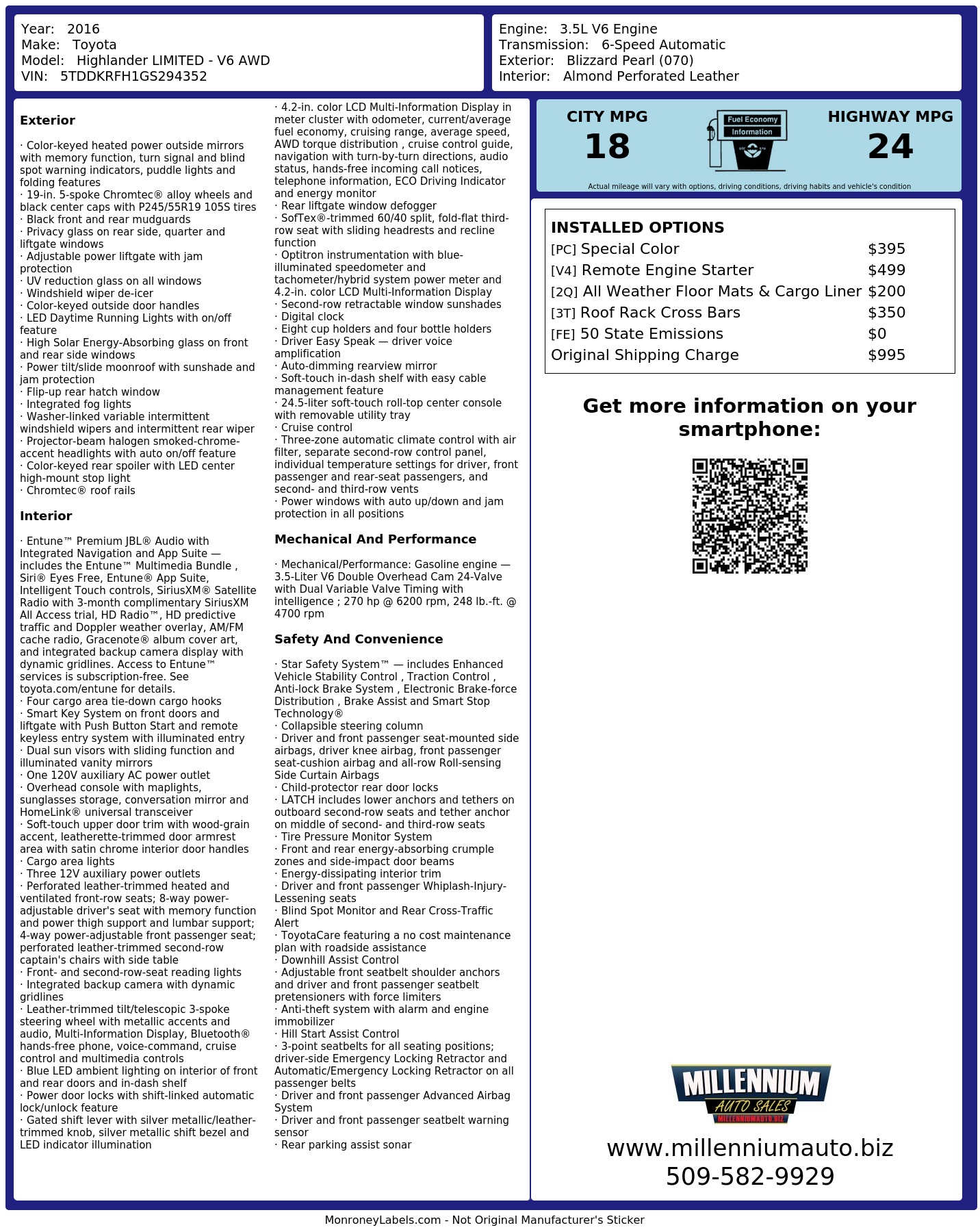 Monroney Label