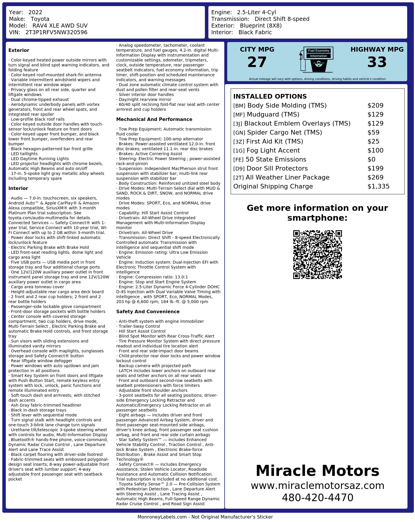 Monroney Label