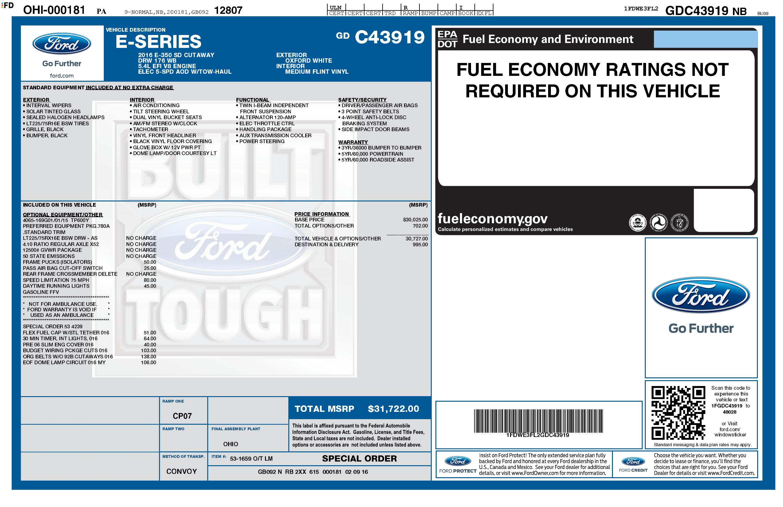 Monroney Label