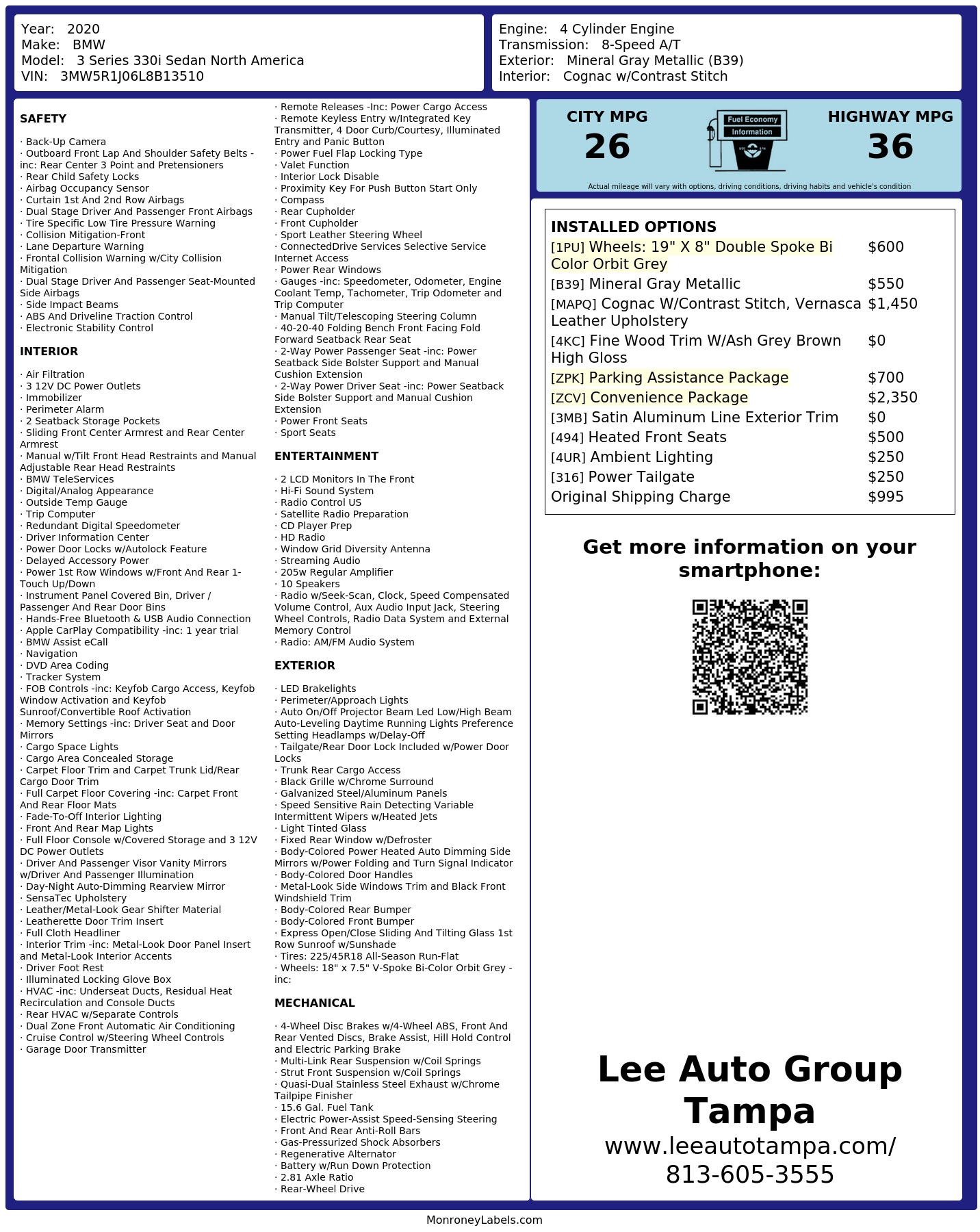 Monroney Label