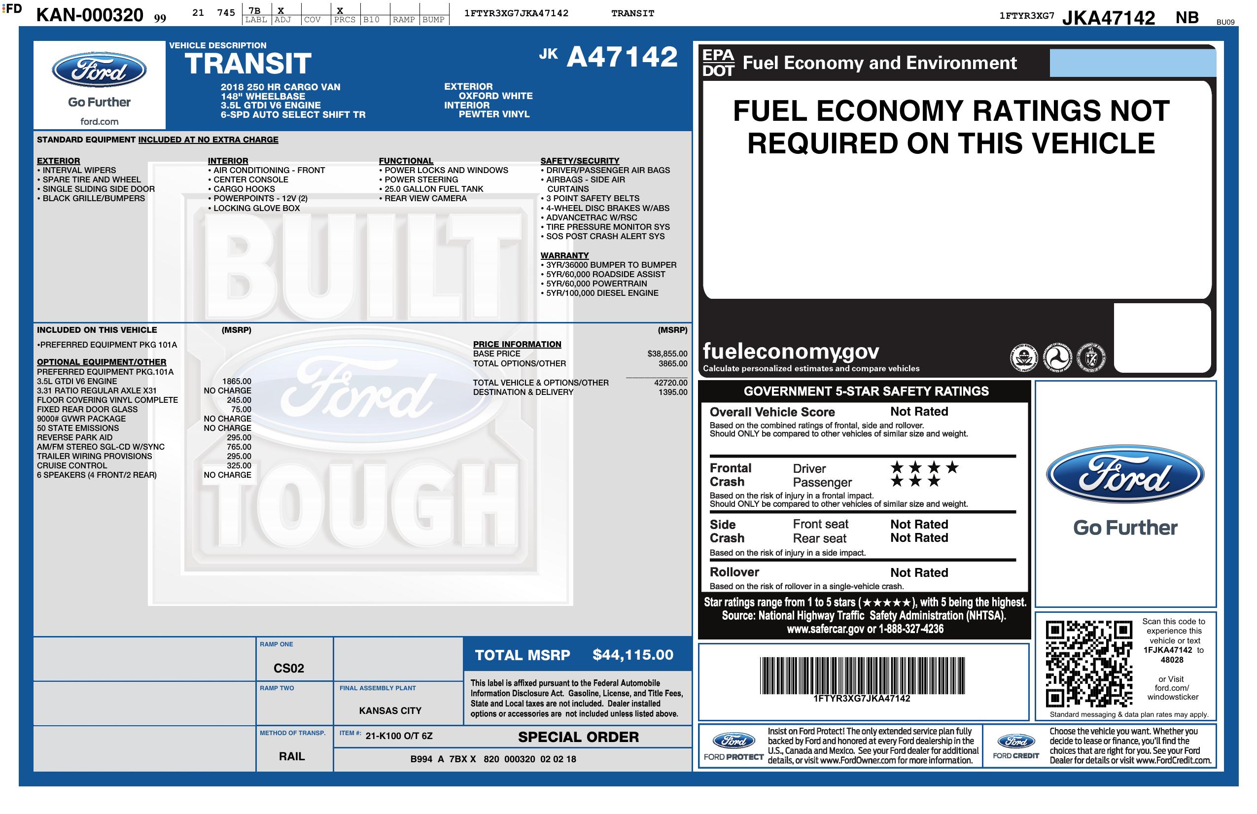 Monroney Label