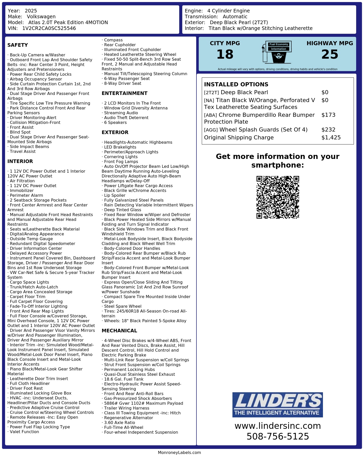 Monroney Label