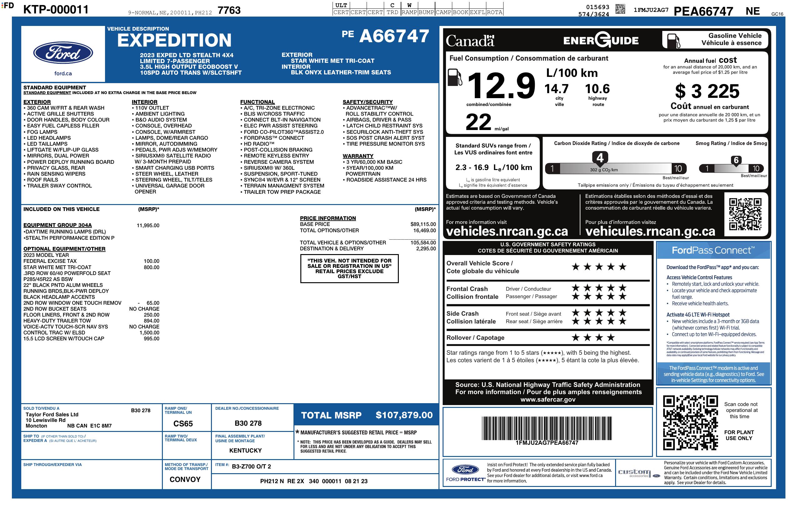 Monroney Label