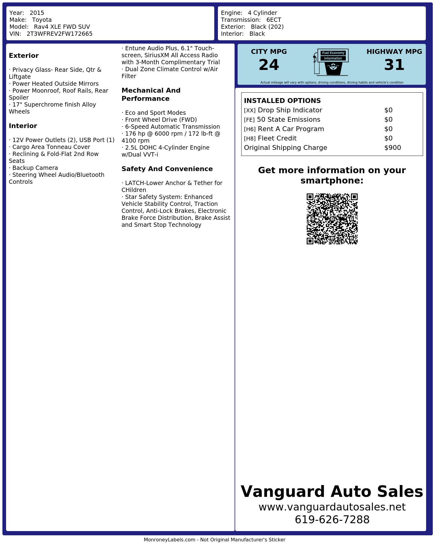 Monroney Label